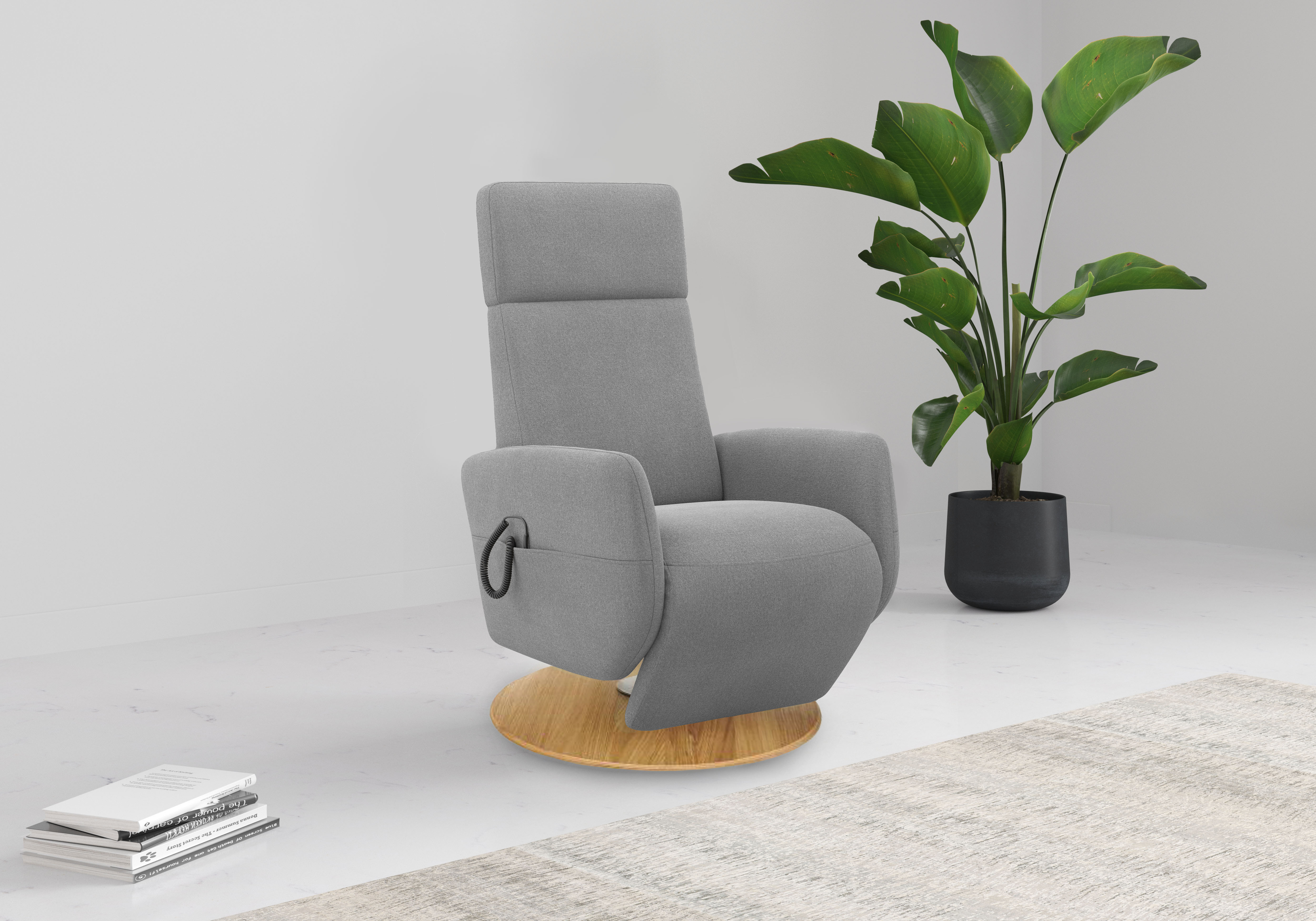 OTTO home TV-Sessel "Rochelle, inkl. Kopfteilverstellung & 360 Drehfunktion" 1 Stk. tlg. TV-Sessel mit Drehfunktion 360 Grad