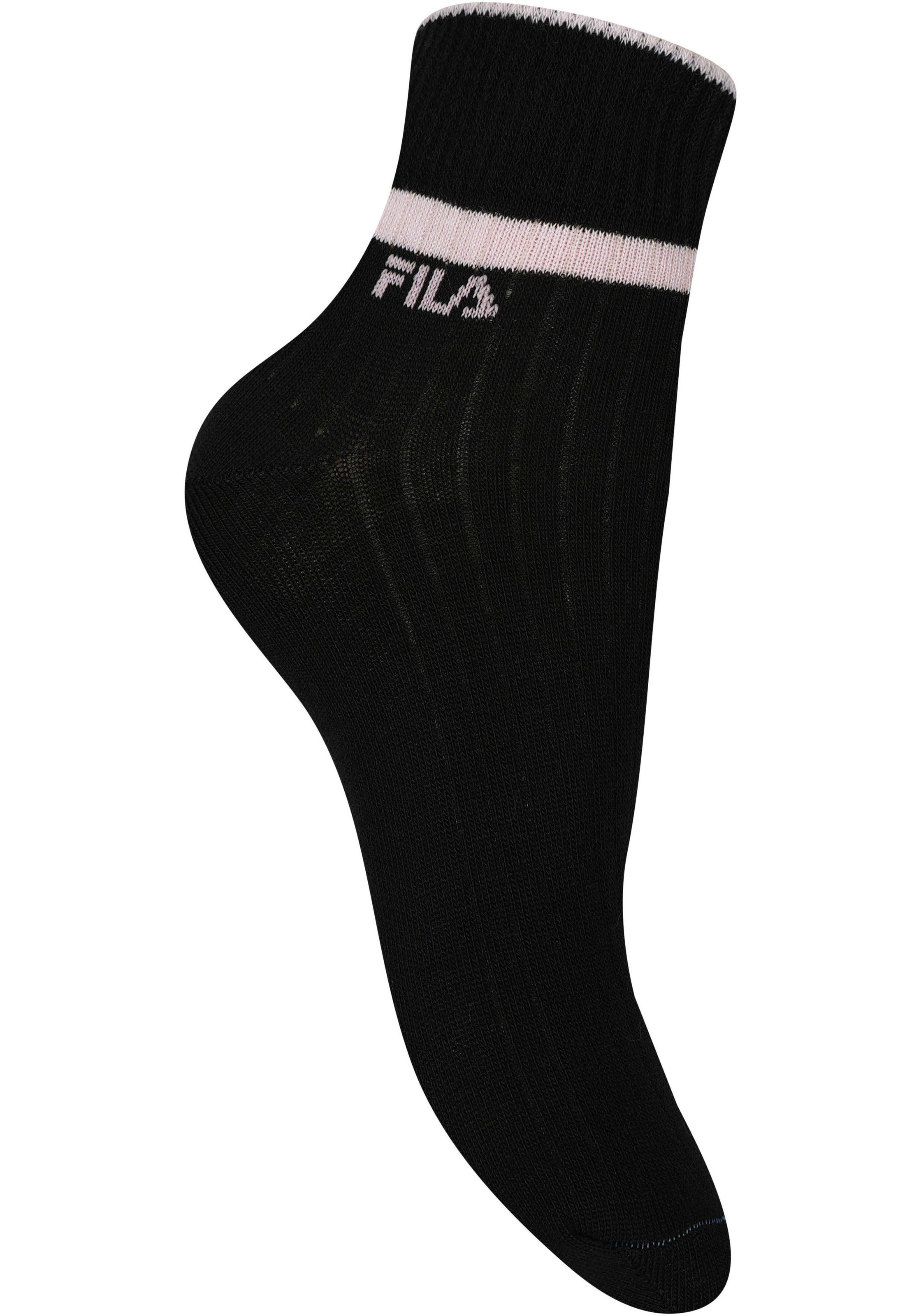 Fila Kurzsocken "WOMAN QUARTER SOCKS", (6 Paar), mit gerippter Knöchelparti günstig online kaufen