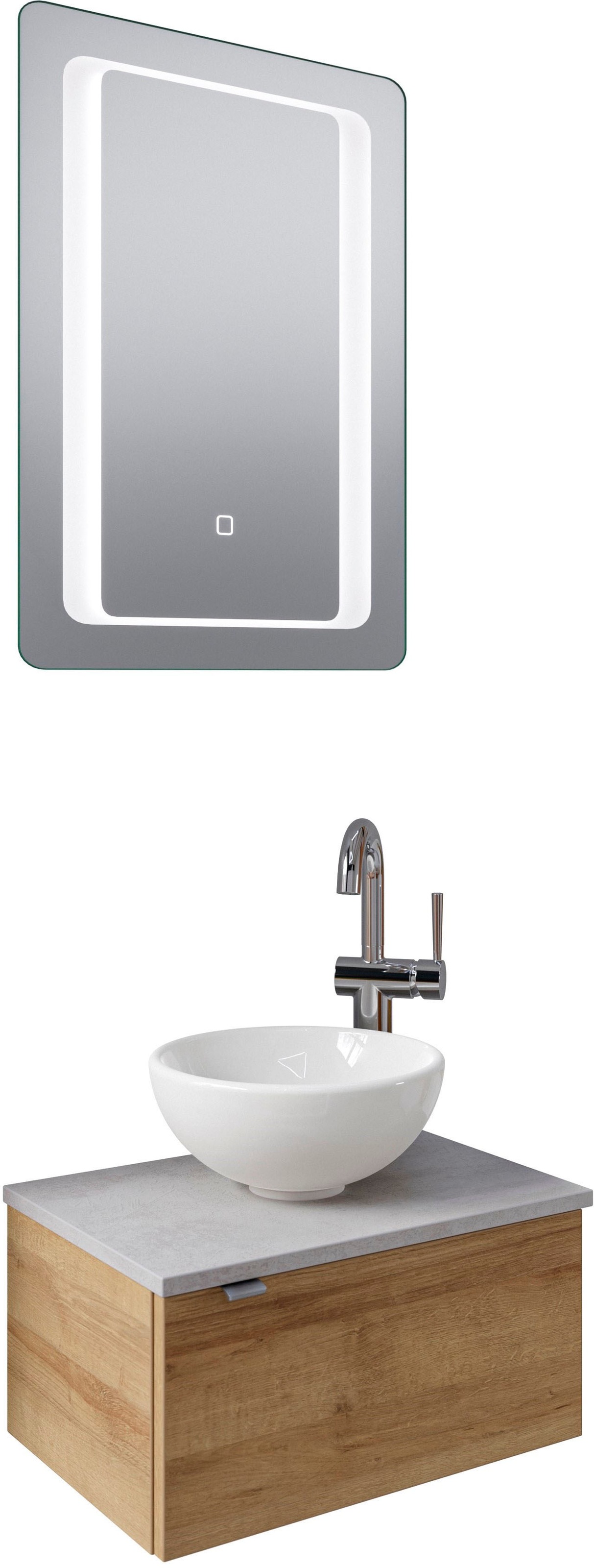 Saphir Badmöbel-Set "Serie 6915" 4 Stk. tlg. Gäste-Bad, 51 cm breit, mit LE günstig online kaufen