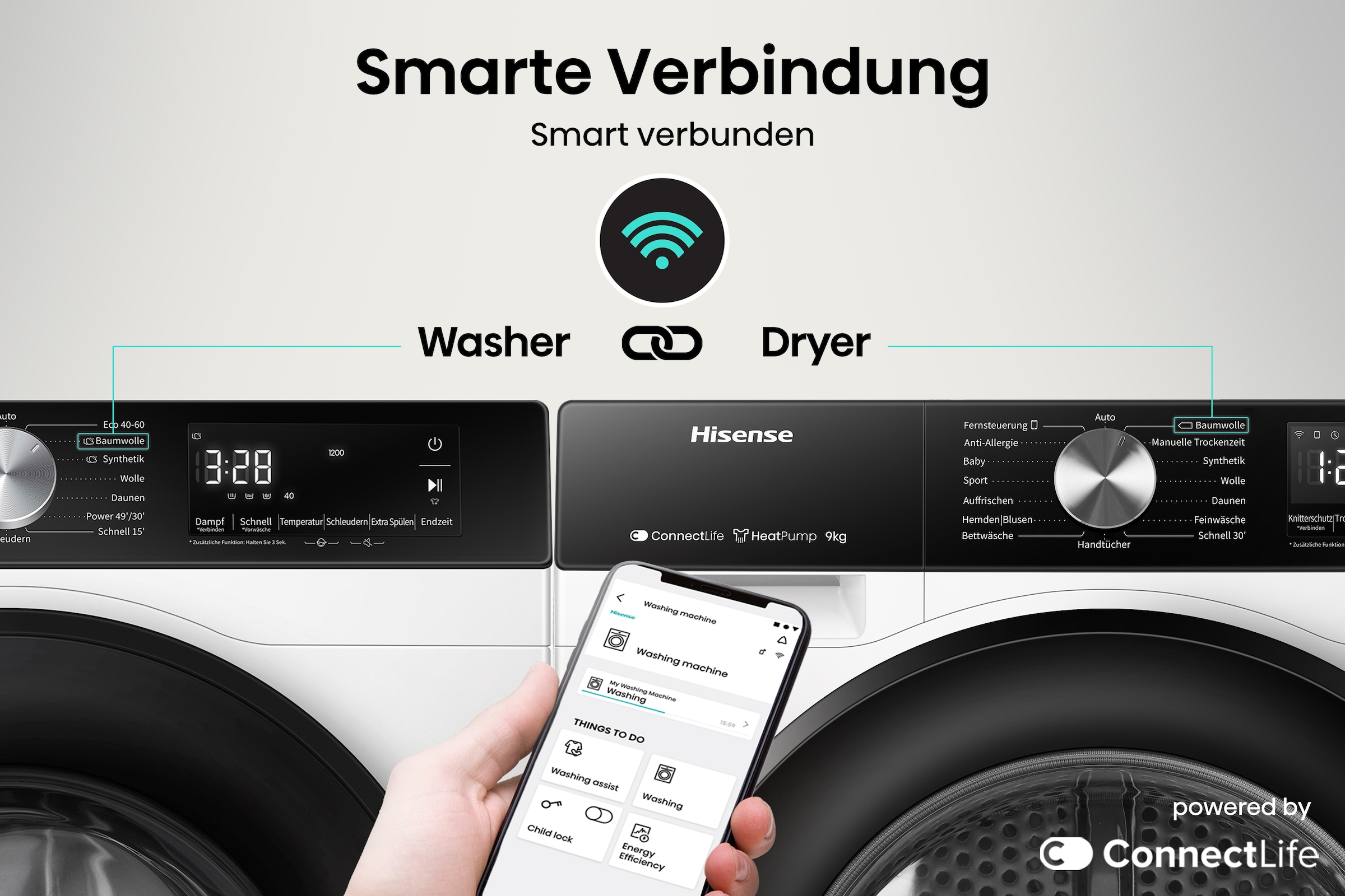 Hisense Wärmepumpentrockner »DH3S902B«, 9 kg