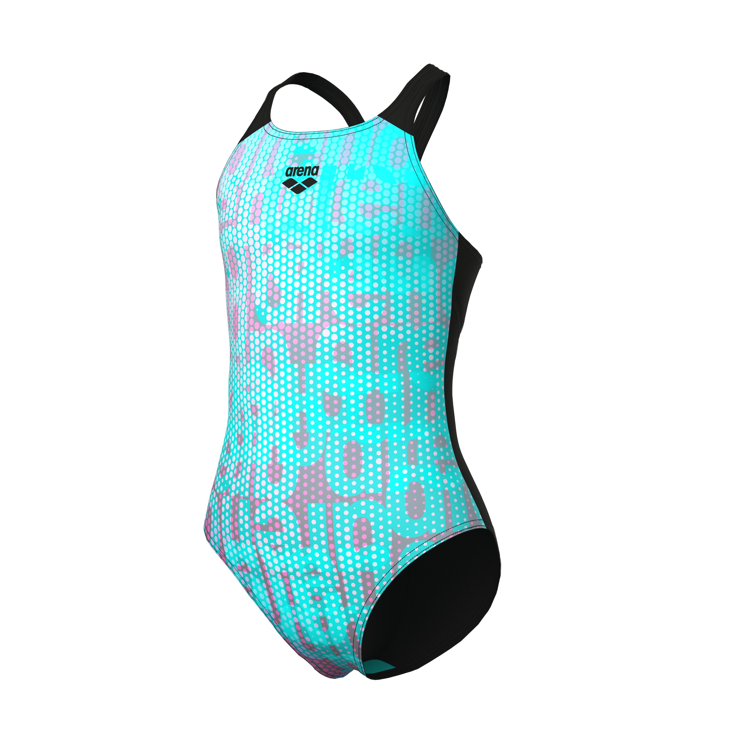 Arena Badeanzug »G ARENA MULTI COLOURS SWIMSUIT V BACK für Mädchen«, (1 St.)