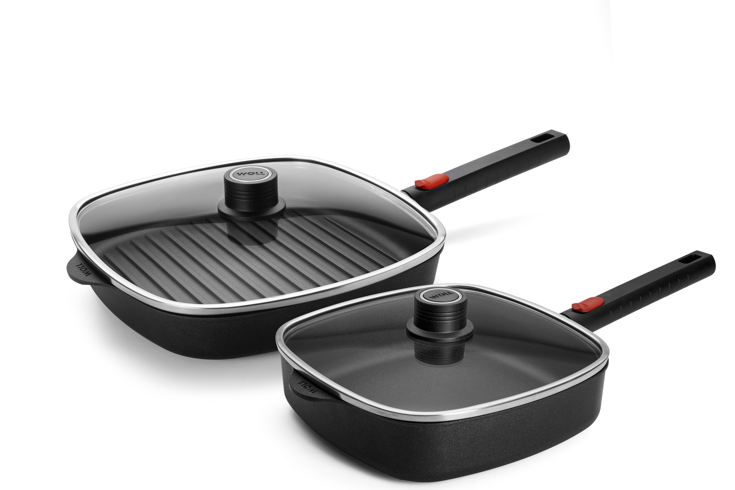Pfannen-Set "Logic"schwarz, WOLL MADE IN GERMANY, Pfannen, Abnehmbarer Stiel