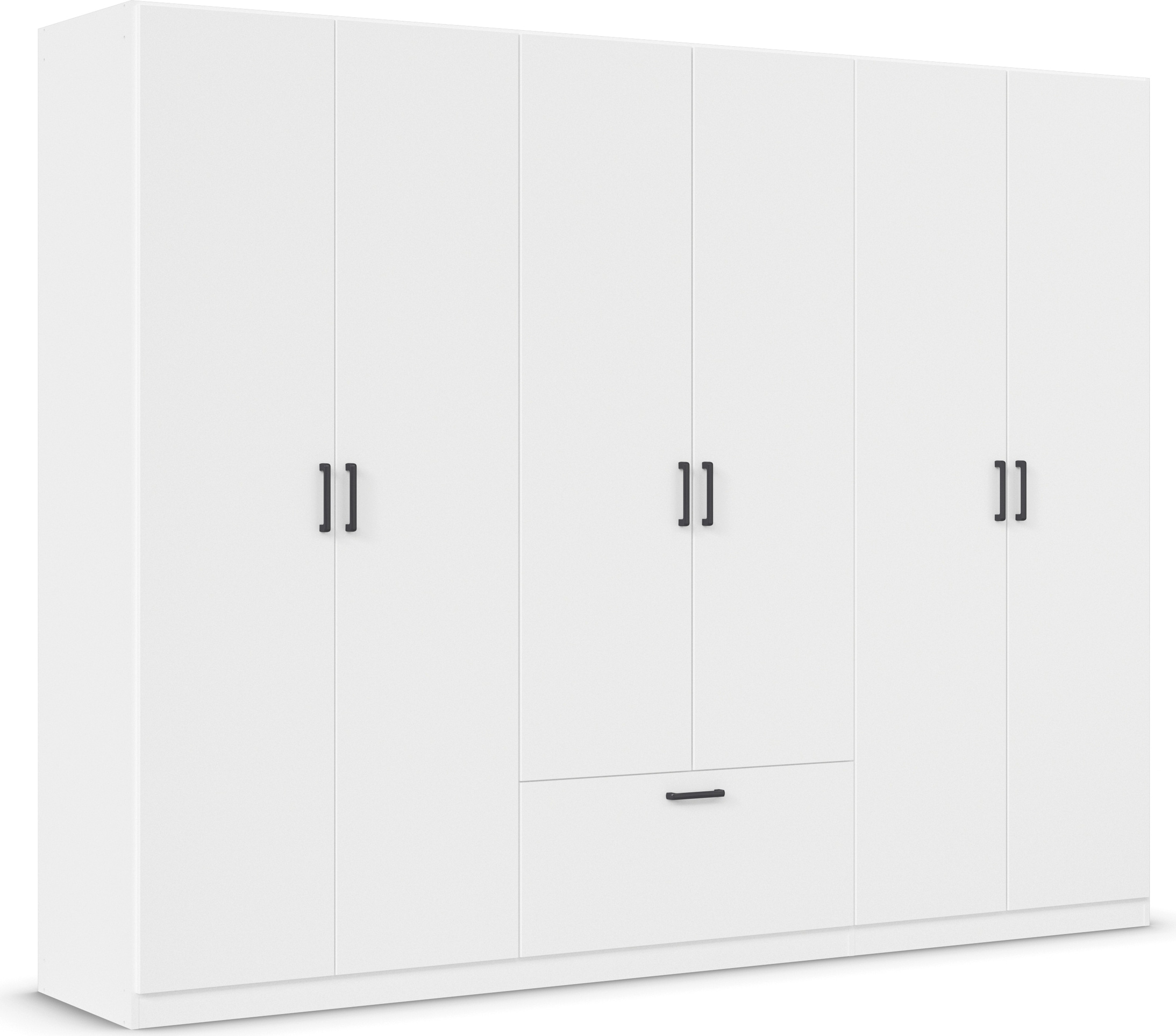 rauch Drehtürenschrank »Kleiderschrank Schrank Garderobe Wäscheschrank BARI«, mit Schubasten mittig, moderner Griff in Graumetallic MADE IN GERMANY