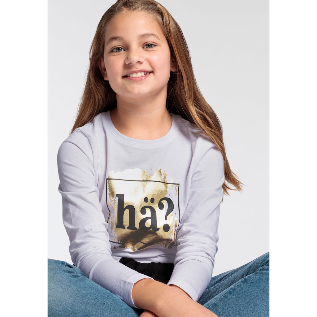 KIDSWORLD Langarmshirt »Sprücheshirt«