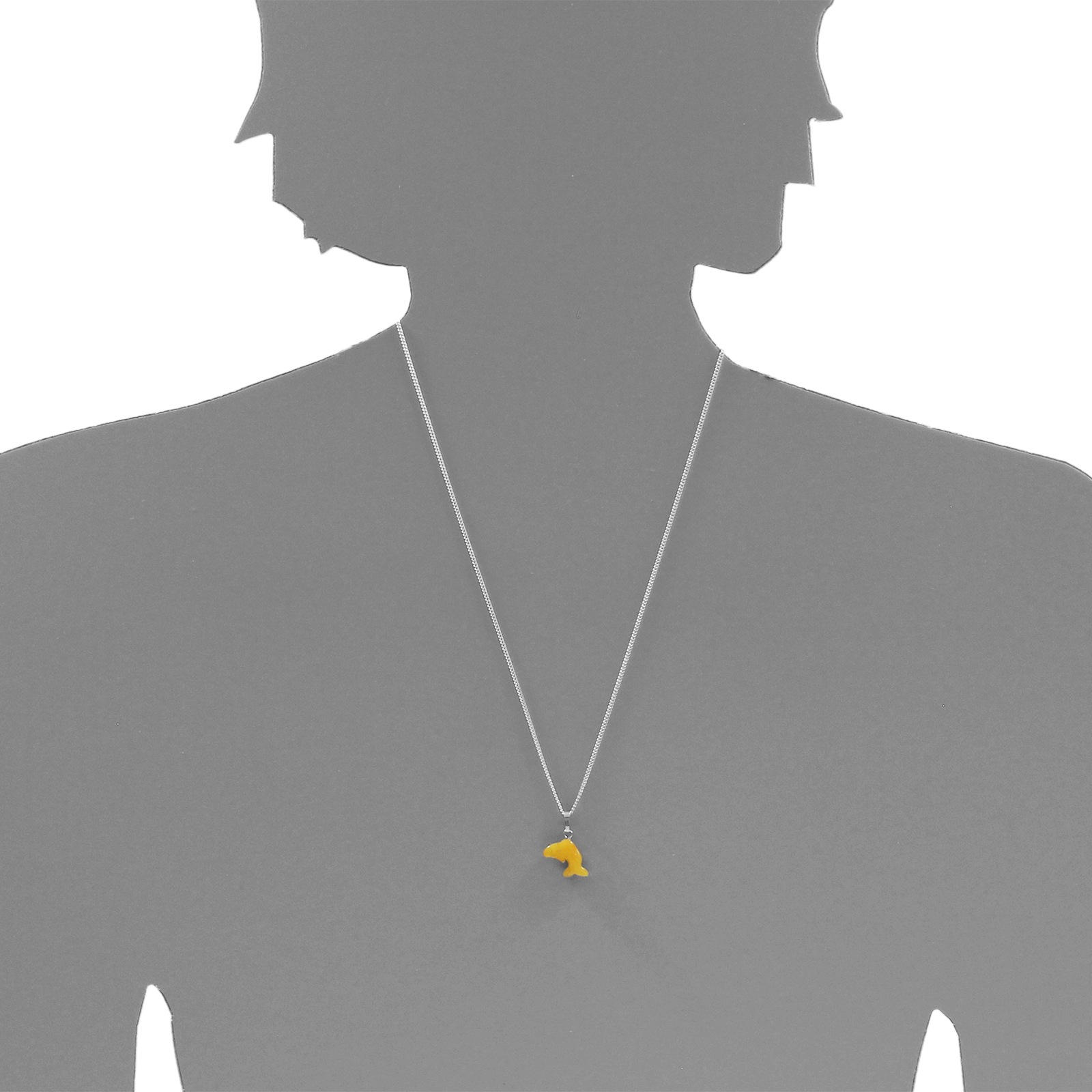 OSTSEE-SCHMUCK Kettenanhänger »- Delphin - Silber 925/000 - Bernstein«