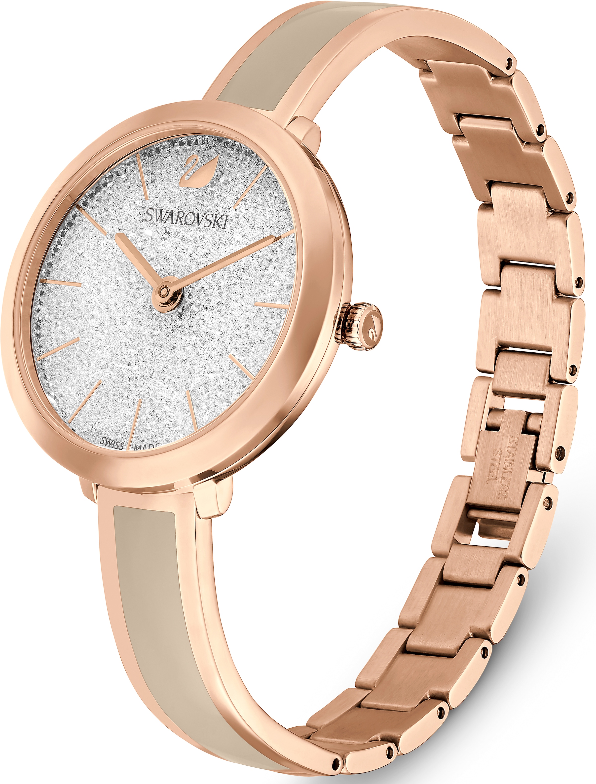 Swarovski Quarzuhr »CRYSTALLINE DELIGHT«, Armbanduhr, Damenuhr, Swarovski-Kristalle, Swiss Made