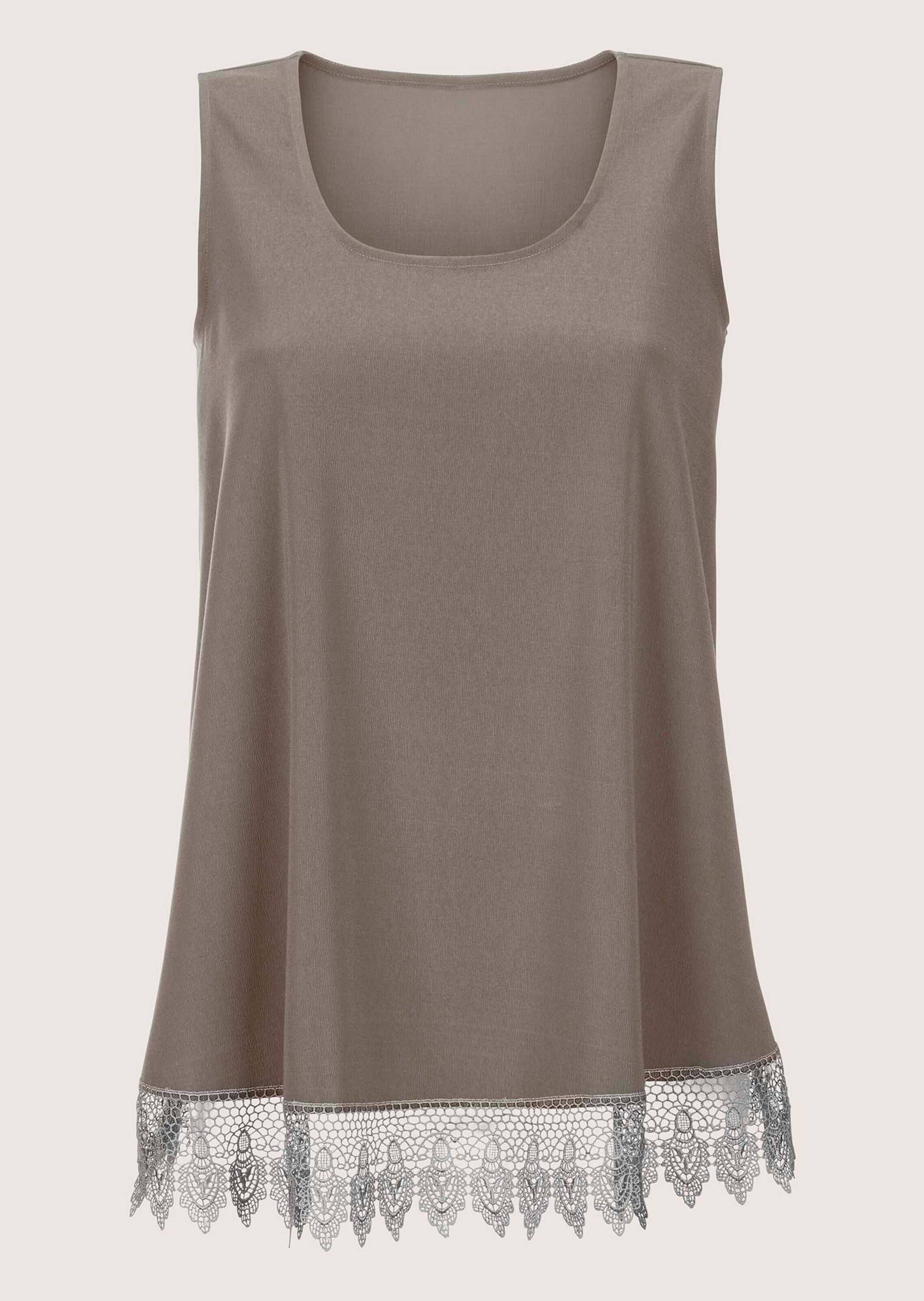 MADELEINE Blusentop "Top Feminines Blusentop mit Spitzenbesatz"