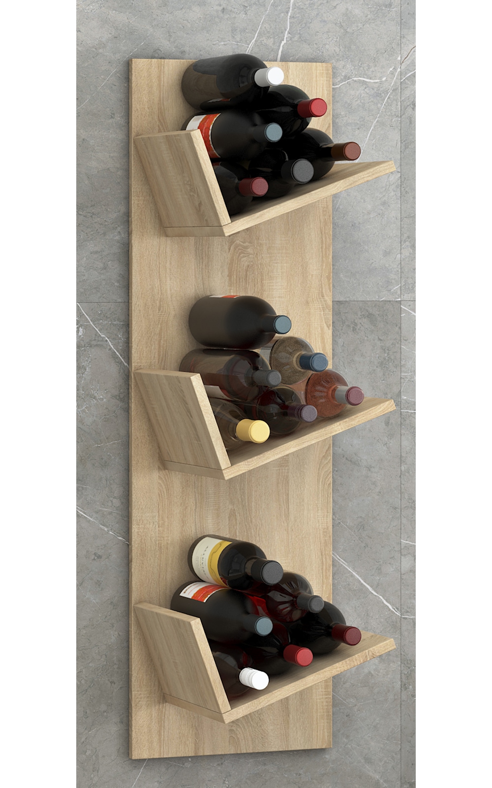 VCM Wandregal »Holz Weinregal Wandregal Flaschen Wein Vinosi«
