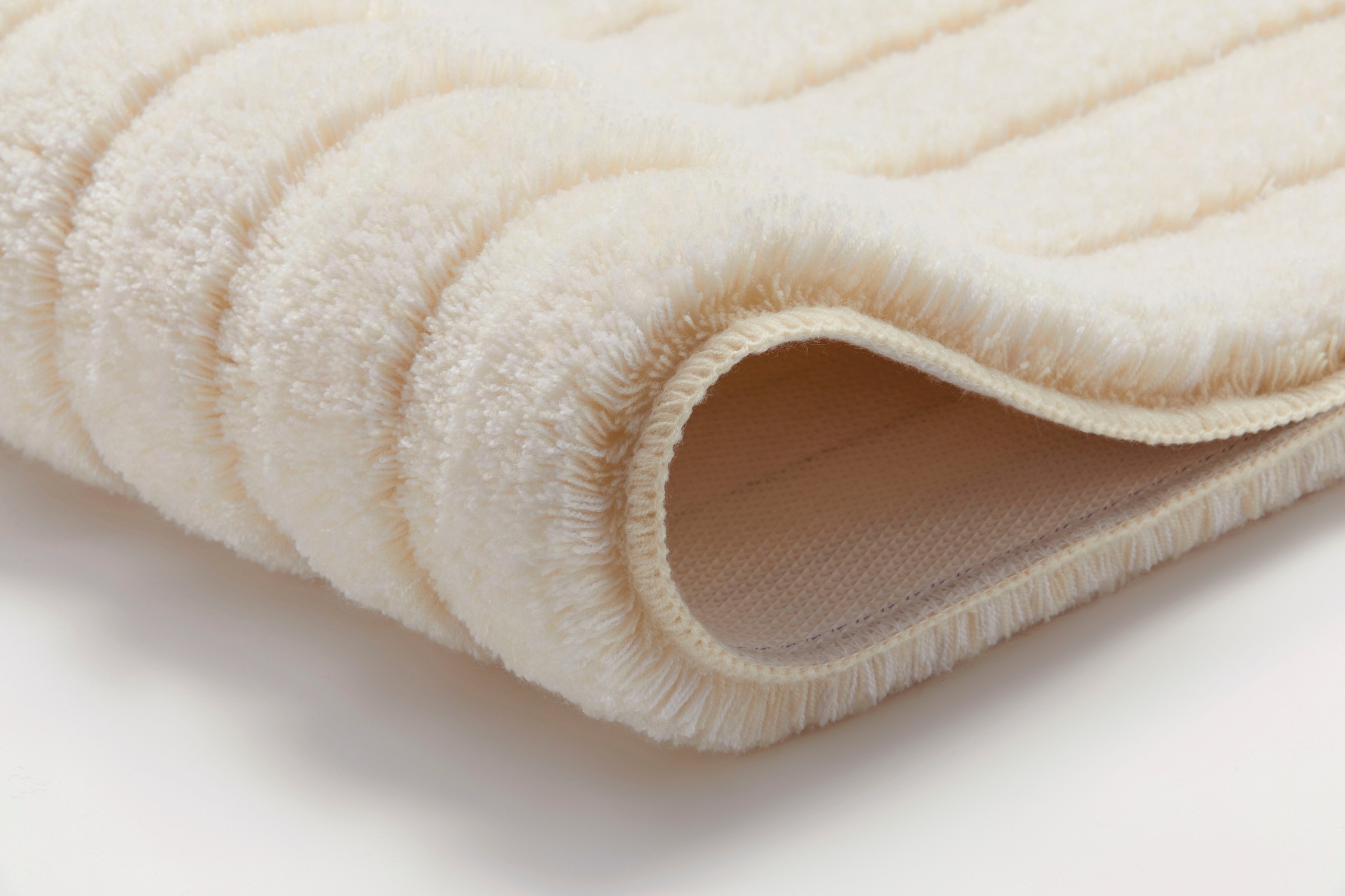 Thumbnail - Kleine Wolke Badematte "Cord" Höhe 25 mm rutschhemmend beschichtet fußbodenheizungsgeeignet Badteppich, Streifen Design,...