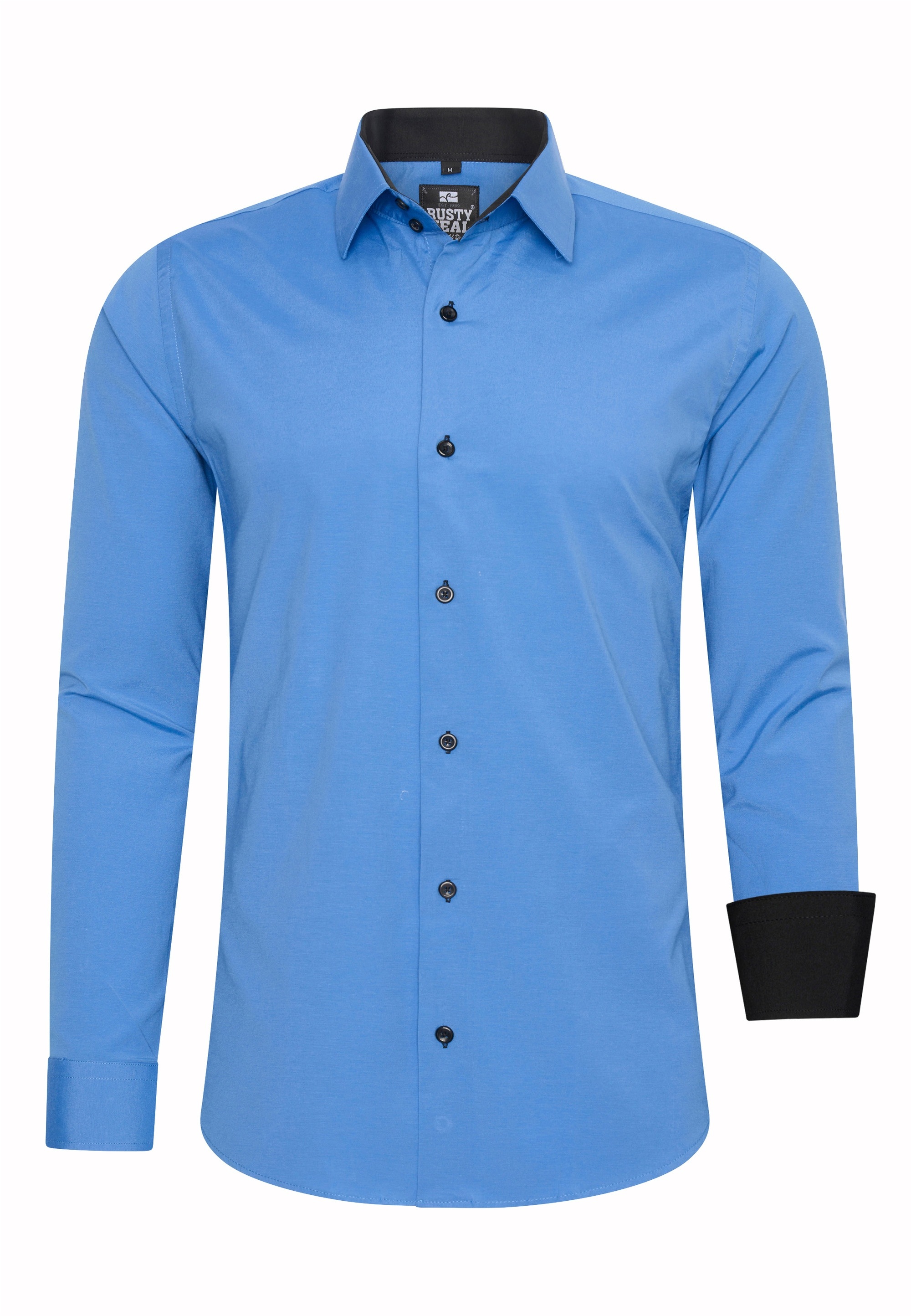 Rusty Neal Long Sleeve Shirt Blue Size S 3