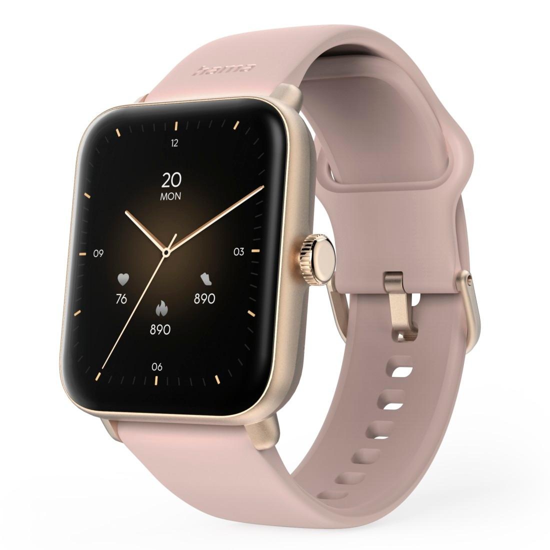 Hama Smartwatch "Smartwatch 1,65“ mit GPS (Fitness, Puls, wasserdicht)"(/ 1,65 ″)