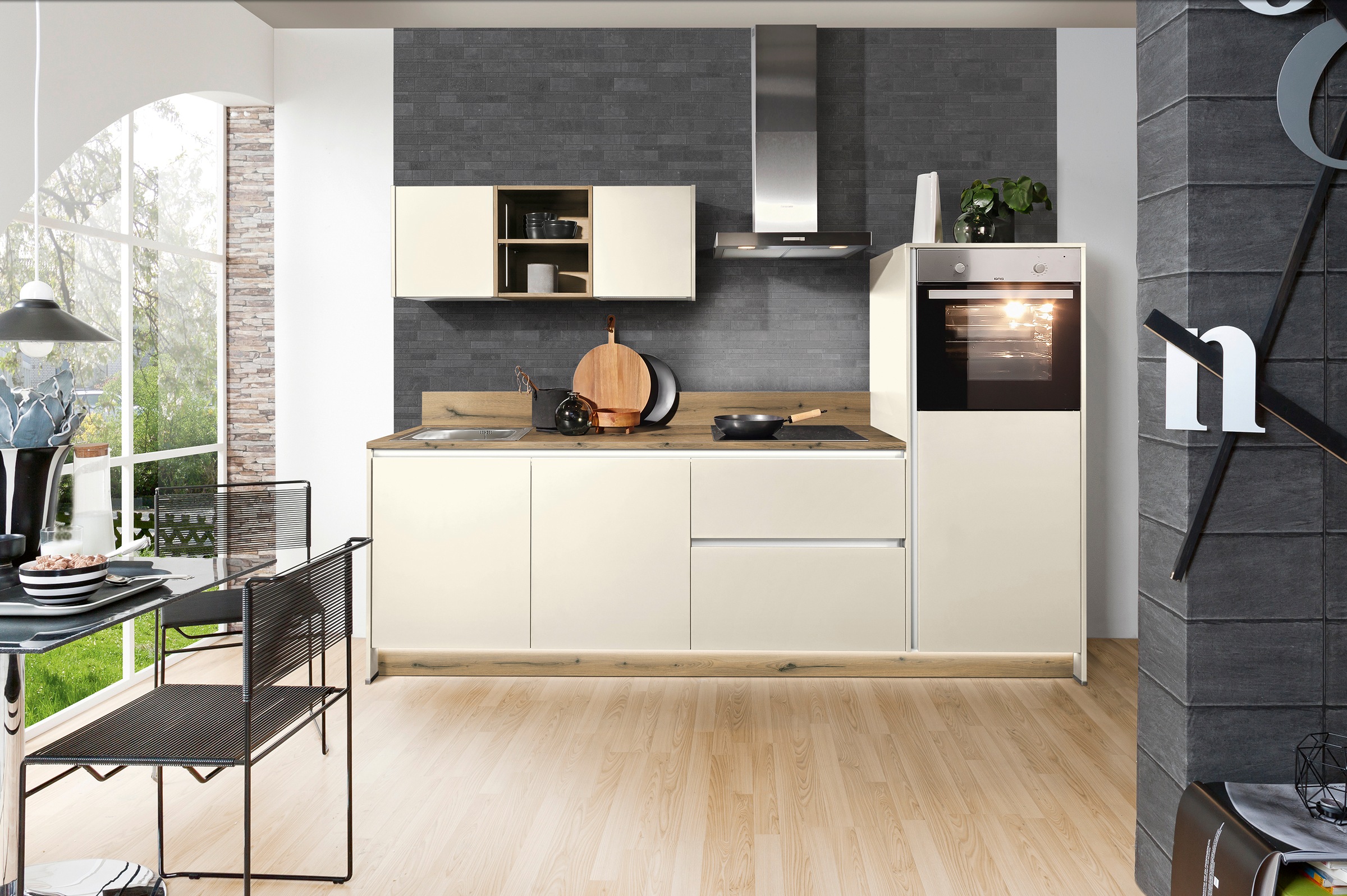 KOCHSTATION Küche "KS-Sakura, vormontiert, mit Vollauszügen und höhenverste günstig online kaufen