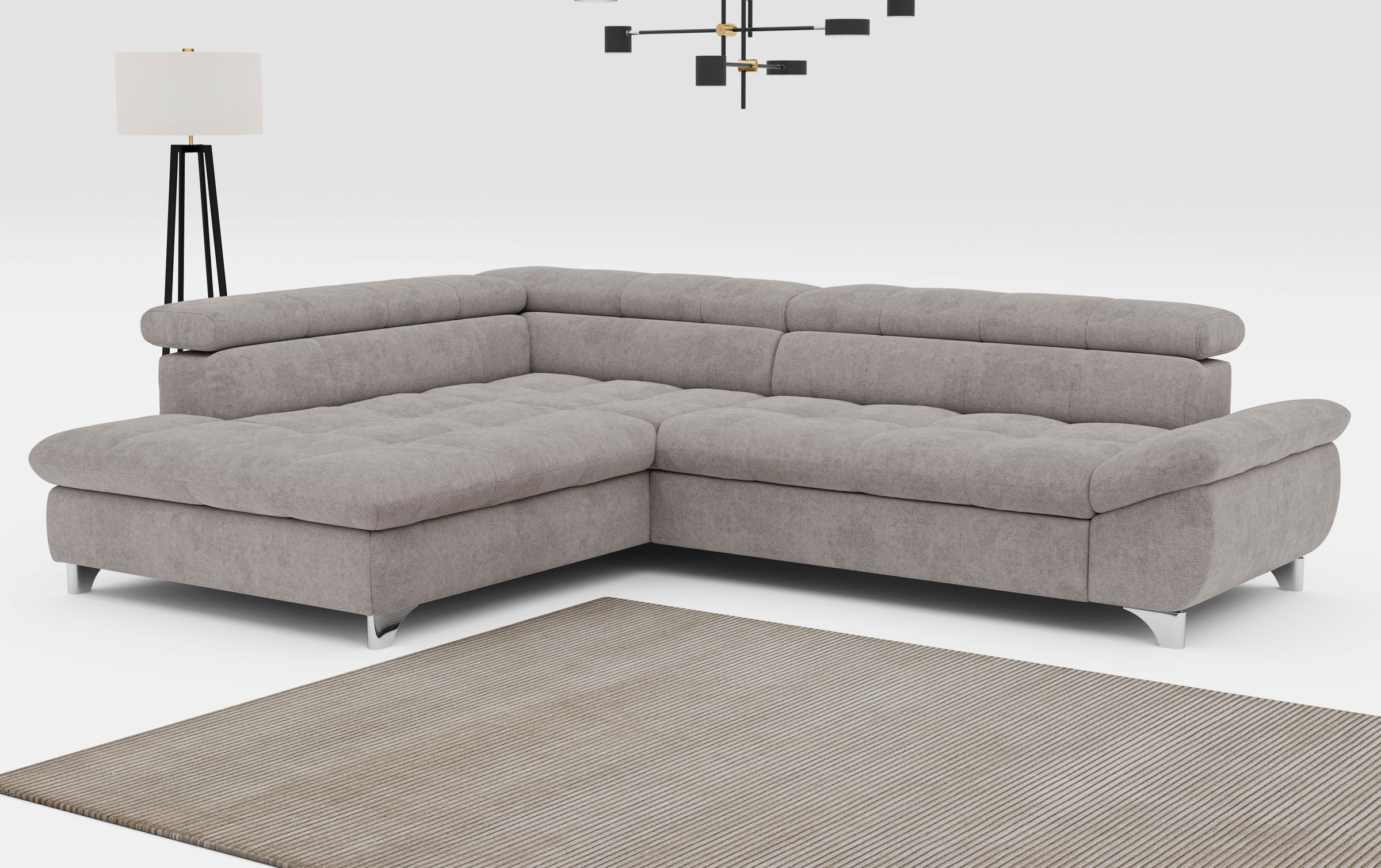 COTTA Ecksofa "Gemini L-Form, B: 312 cm" mit Kopfteilverstellung, optional Schlaffunktion