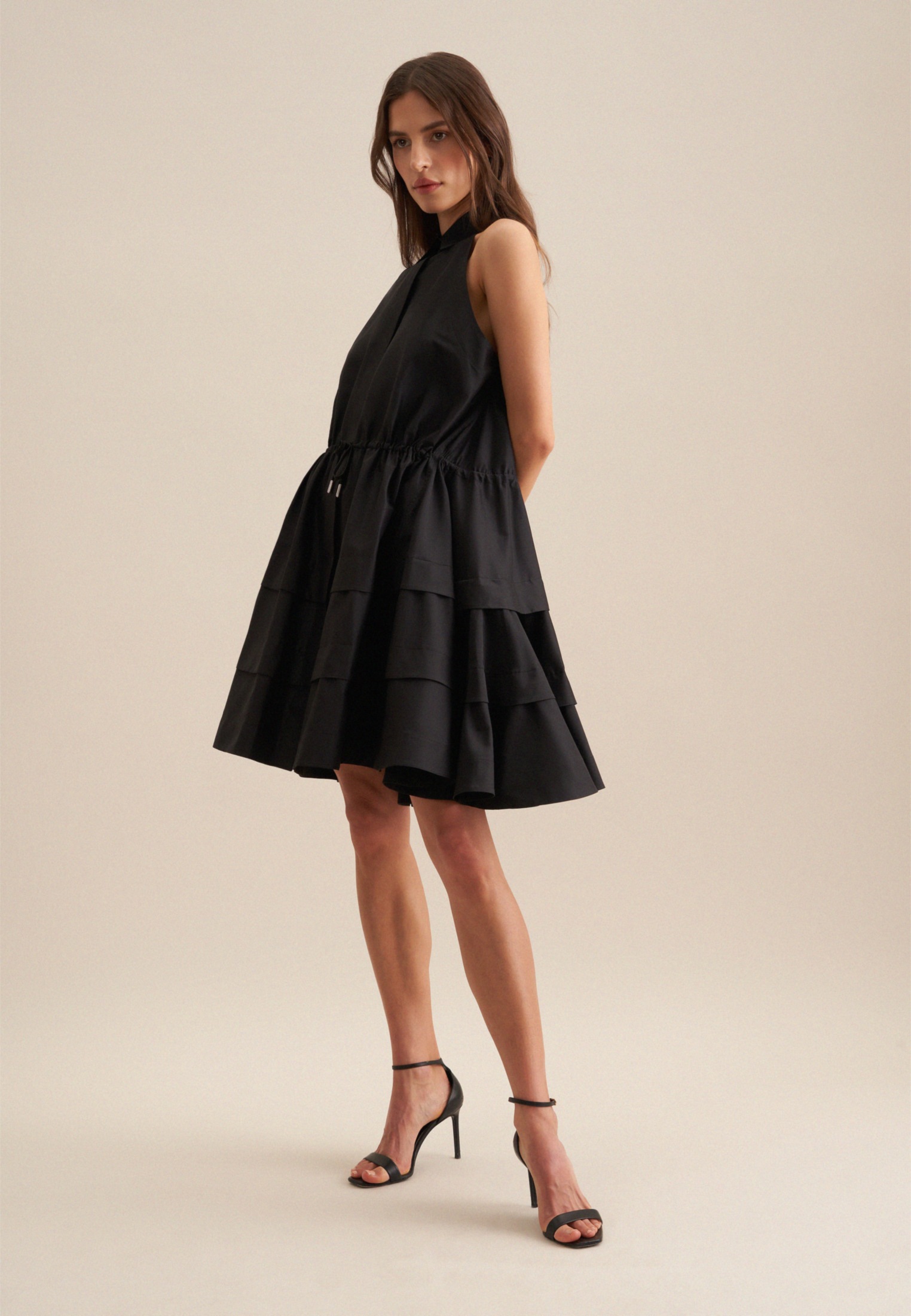 seidensticker Sommerkleid »Schwarze Rose«, Ohne Arm Kragen Uni