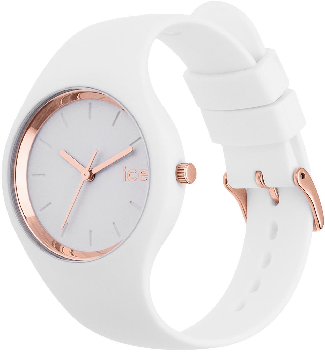 ice-watch Quarzuhr »ICE glam - S37 - 3H«, Armbanduhr, Damenuhr, Silikonarmband, analog
