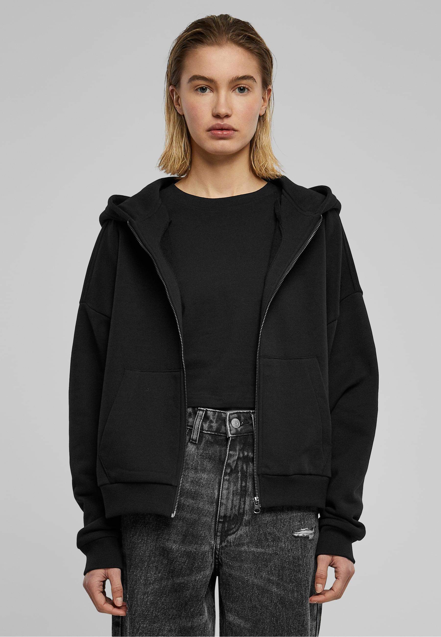 URBAN CLASSICS Sweatjacke »Urban Classics Damen Ladies Boxy Zip Hoody«