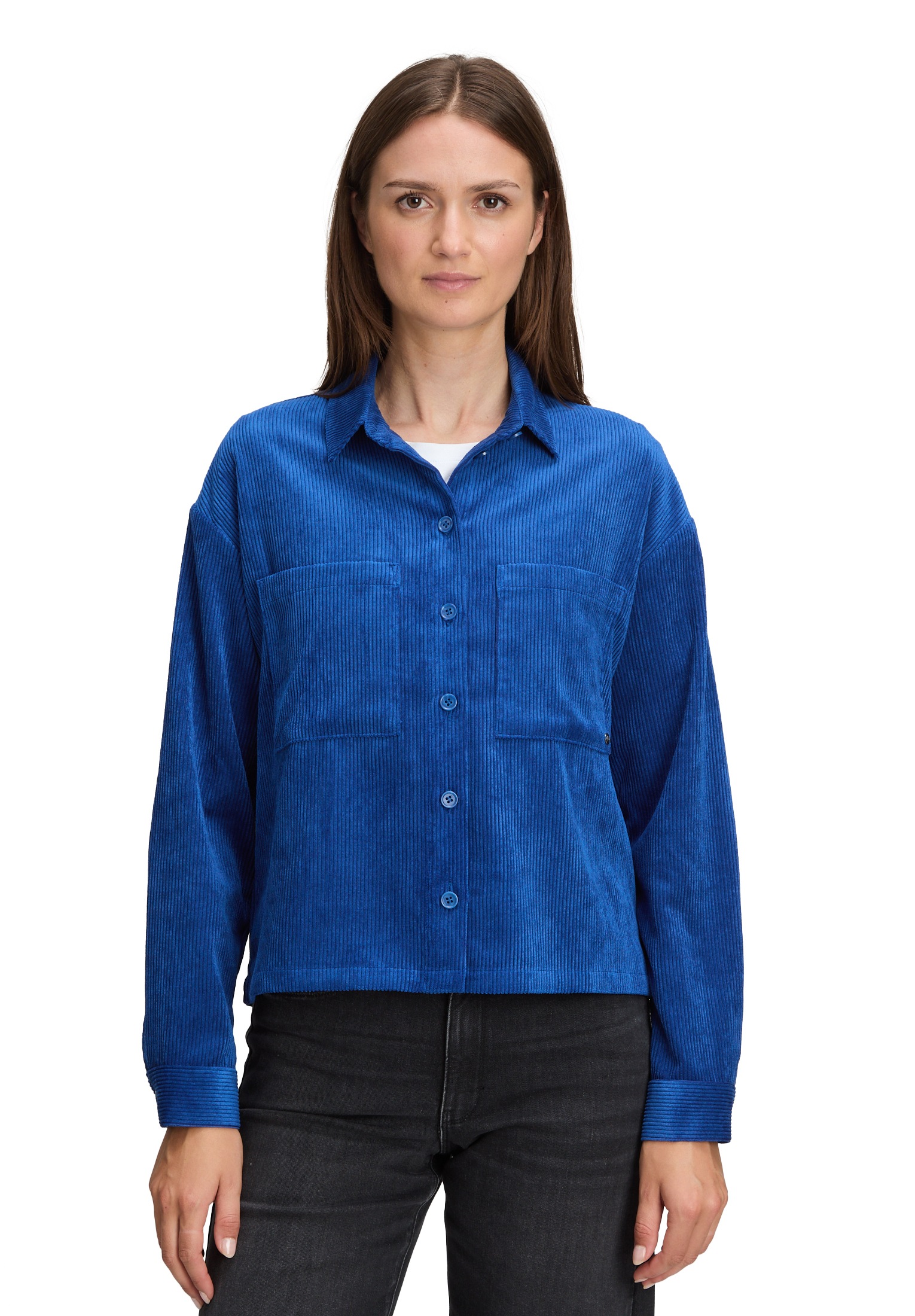 Betty&Co Langarmbluse "Betty & Co Damen Overshirt mit Kragen" günstig online kaufen