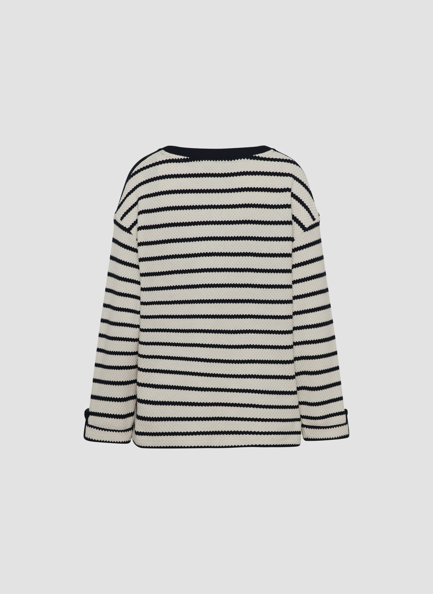 LeComte Sweatjacke »LeComte Gestreiftes Sweatshirt mit Details an Schulter und Ärmel«