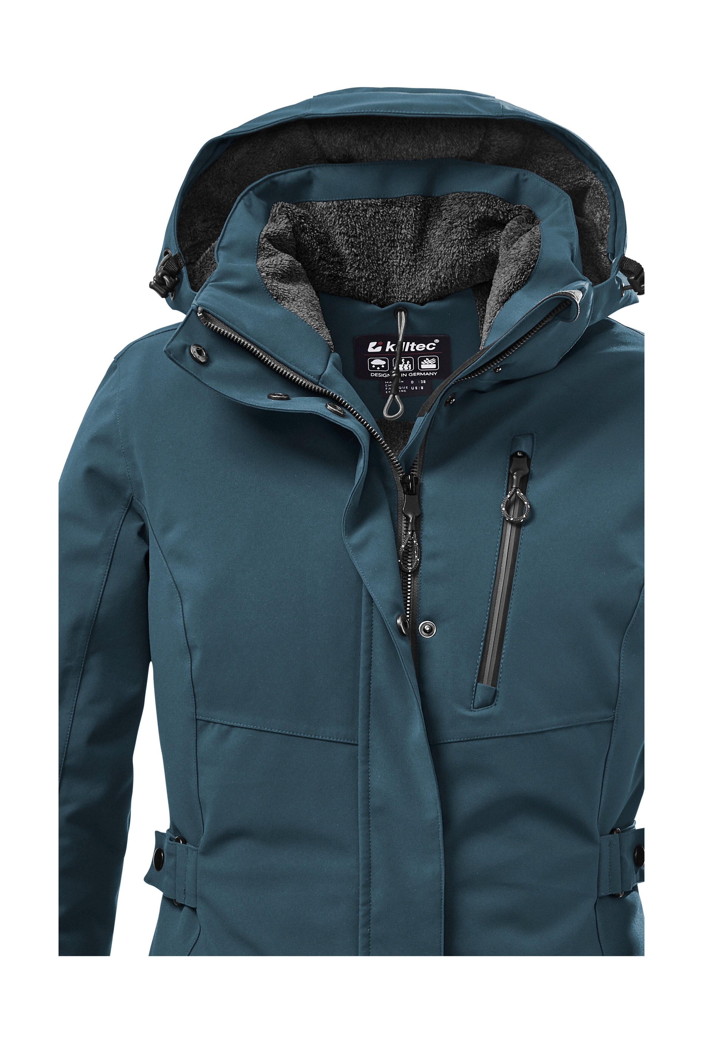 Thumbnail - Killtec Parka "KOW 165 WMN PRK", Wasser- und winddichter Parka mit Teddyfleece und abnehmbarer Kapuze