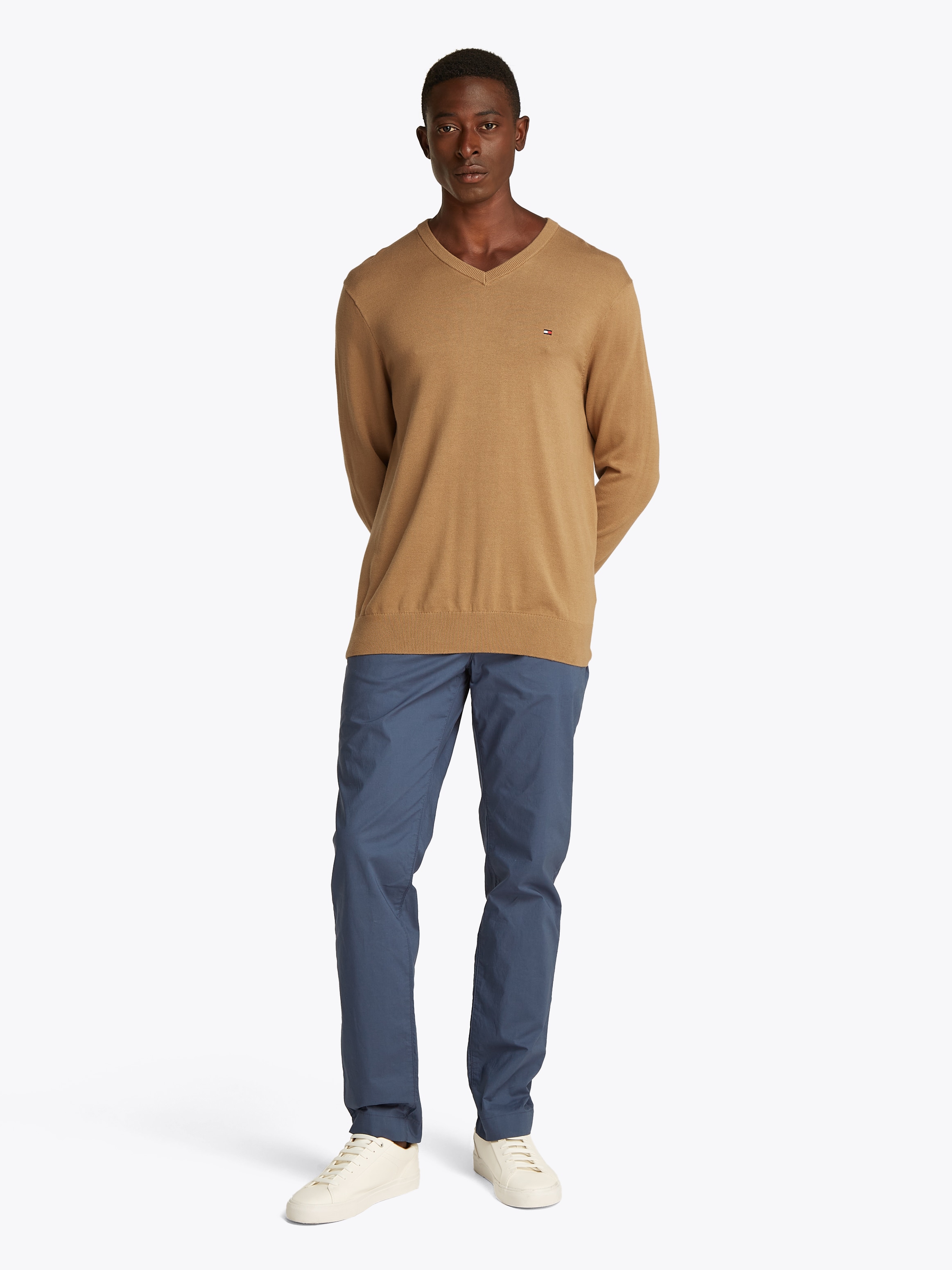 Tommy Hilfiger Strickpullover »ESSENTIAL COTTON V NECK«