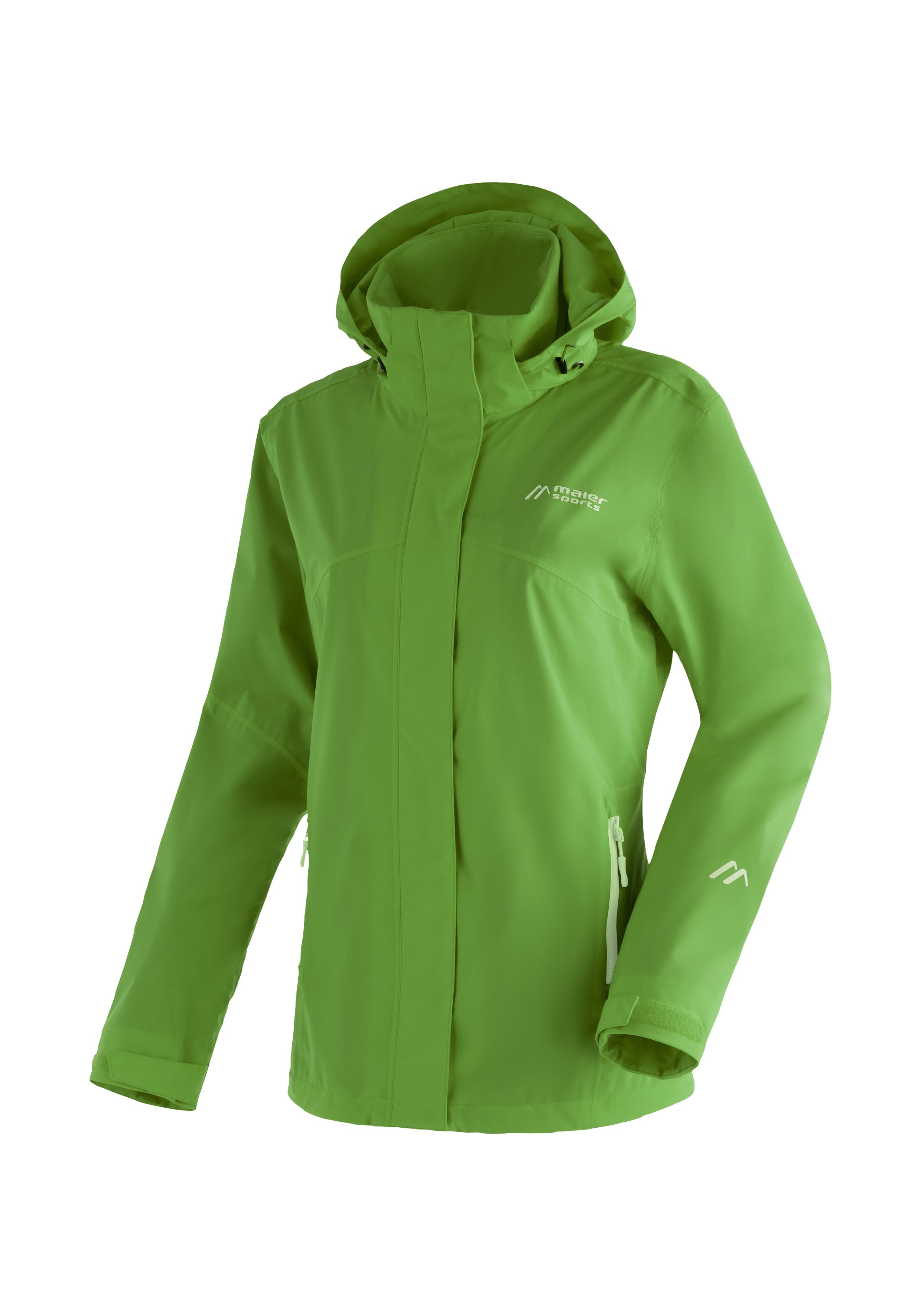 Maier Sports Regenjacke "Metor rec W" Damen Jacke mit Kapuze, Windjacke wasserdicht atmungsaktiv, Reg. Fit