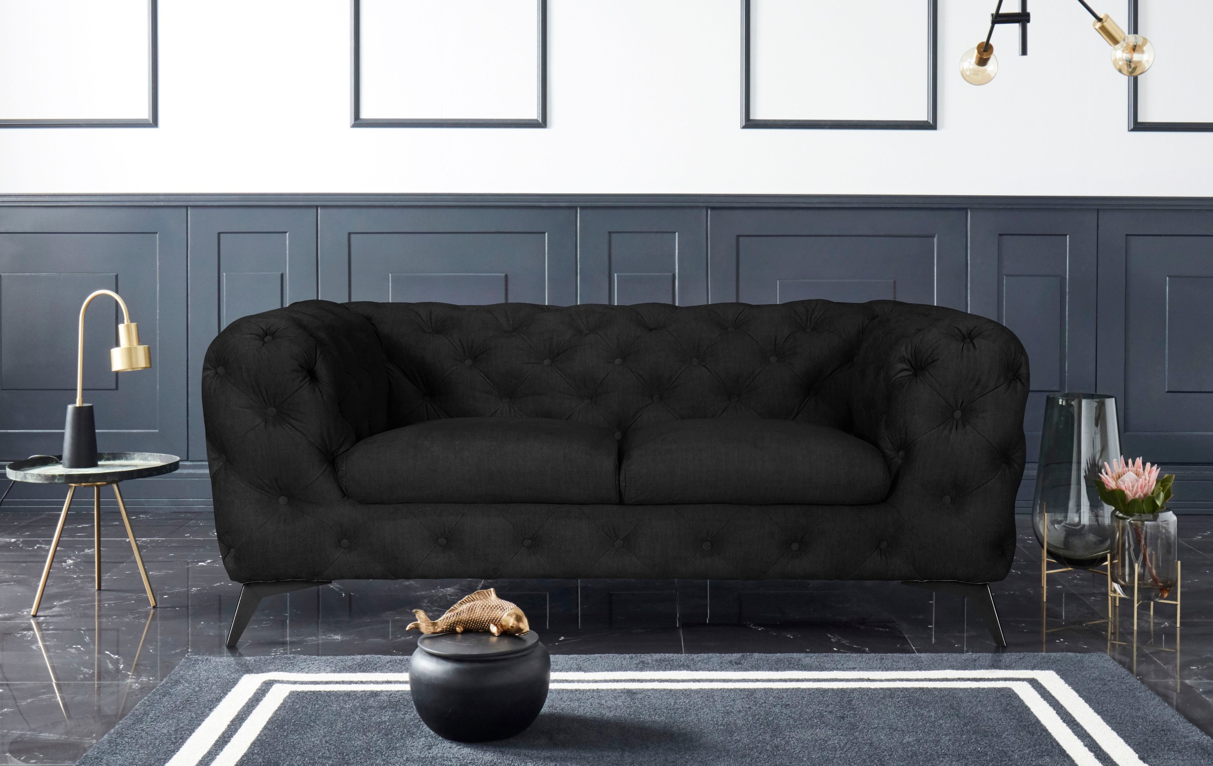 Home affaire Chesterfield-Sofa "Glynis" aufwändige Knopfheftung, moderne Ch günstig online kaufen