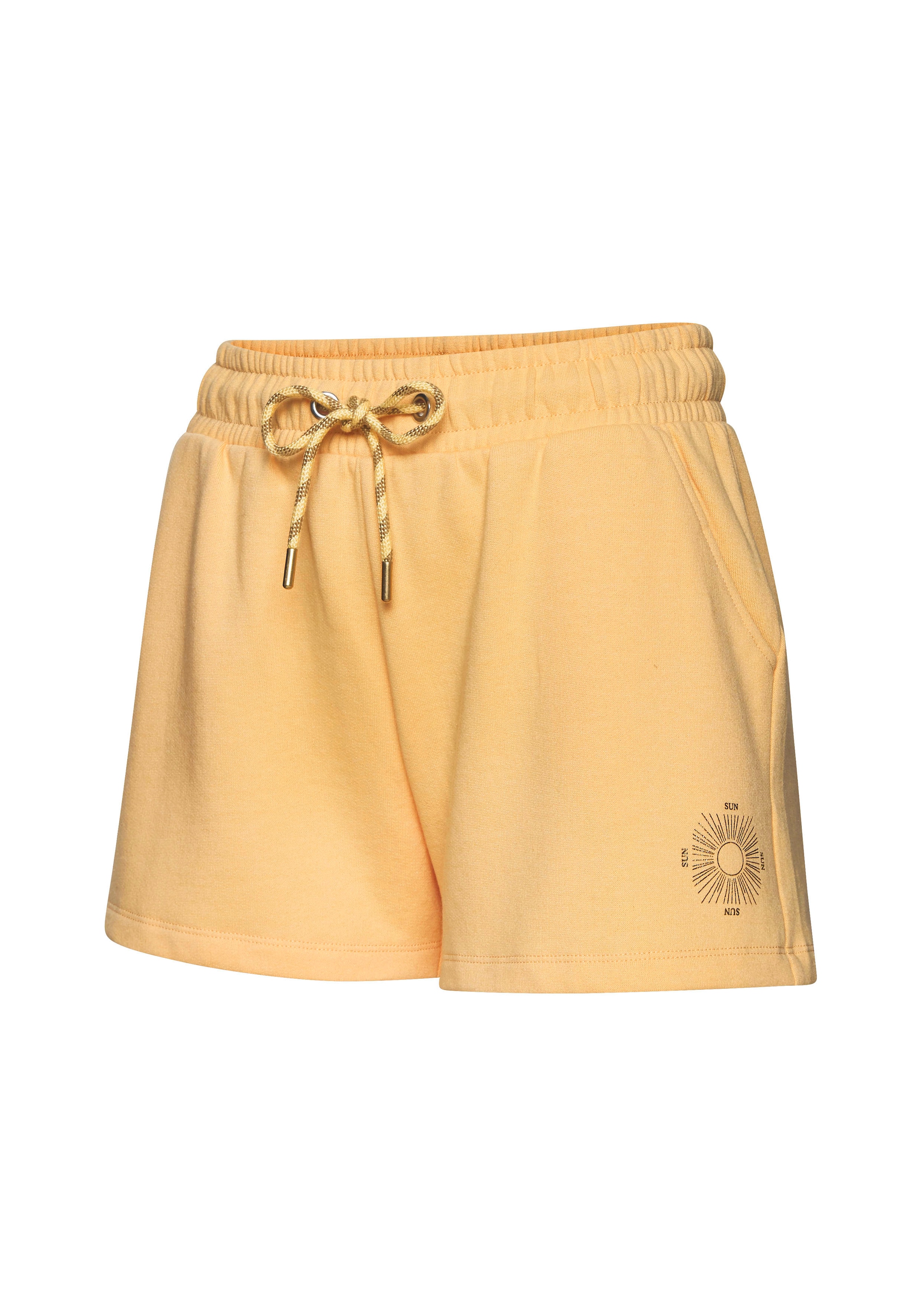 Buffalo Sweatshorts, Loungeshorts mit seitlichen Taschen und kleinem Print, Loungewear