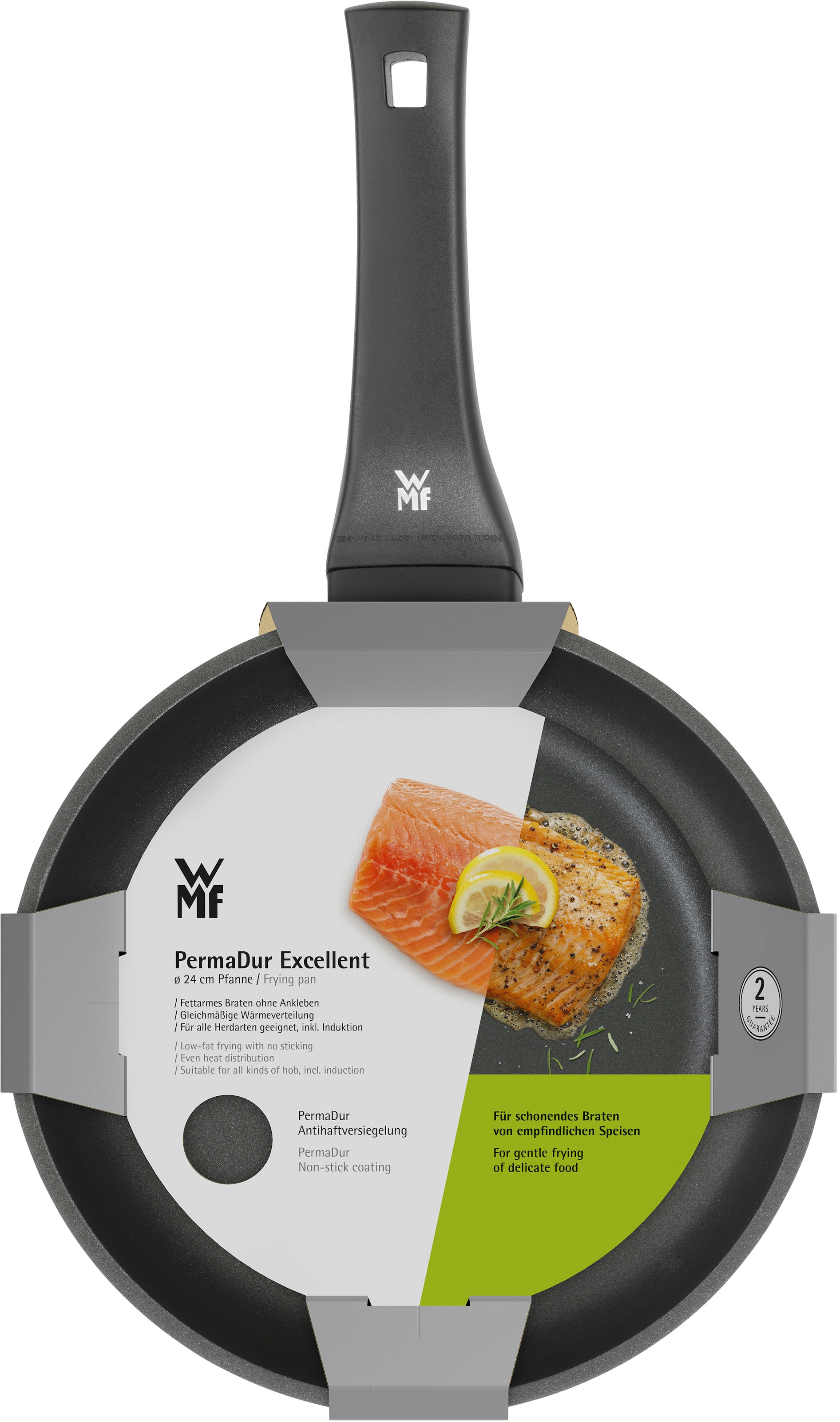 WMF Bratpfanne »PermaDur Excellent«, Aluminiumguss, (1 tlg.), 24 cm, 3-Schicht Antihaftversiegelung, TransTherm-Allherdboden