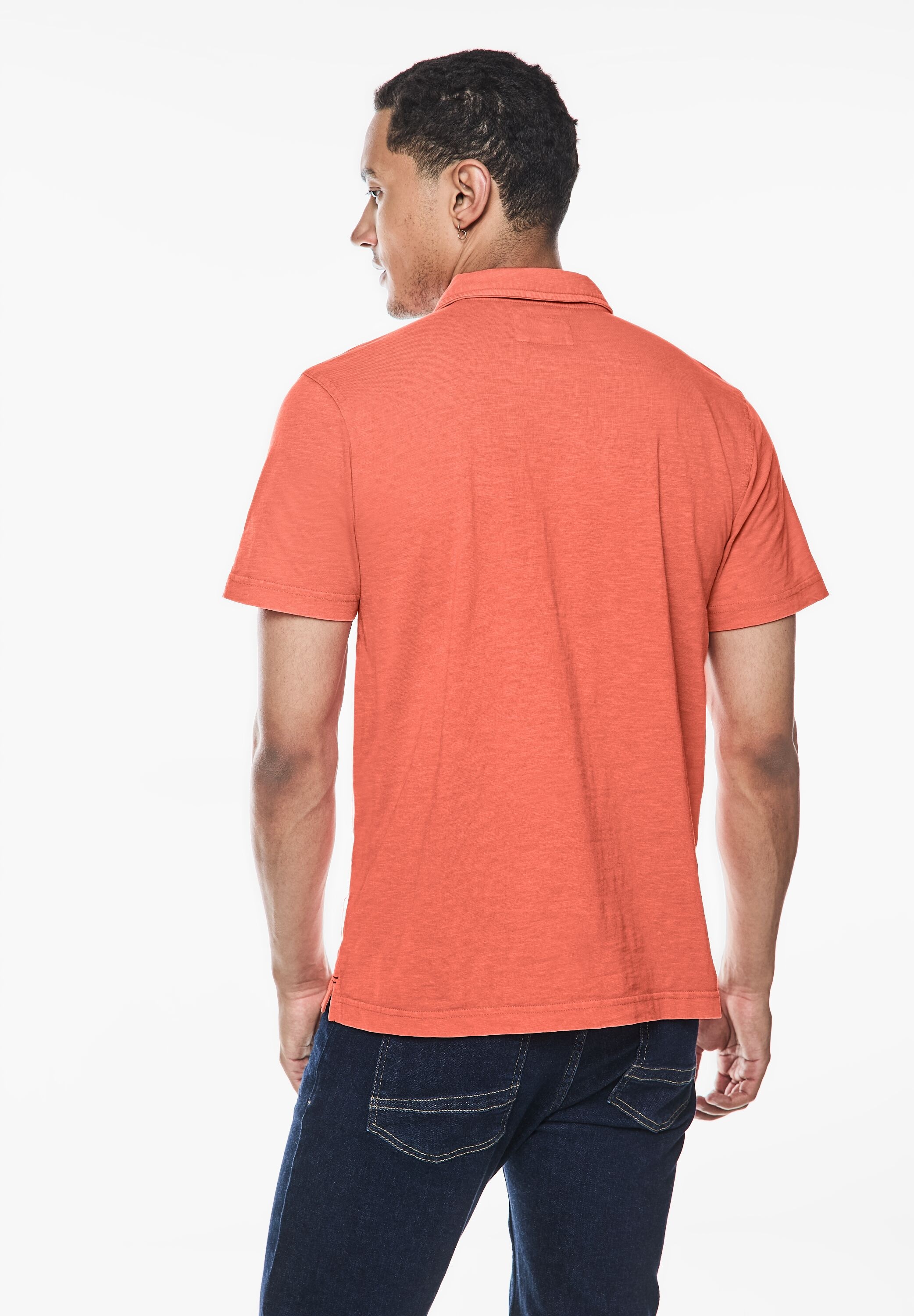 STREET ONE MEN T-Shirt, mit Knopfleiste