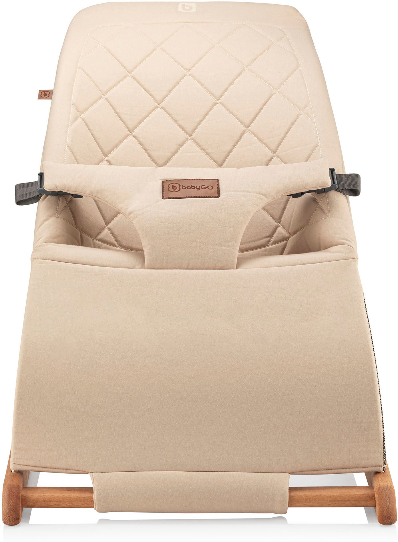 BabyGo Babywippe »Skippy, beige«, bis 9 kg, Made in Europe