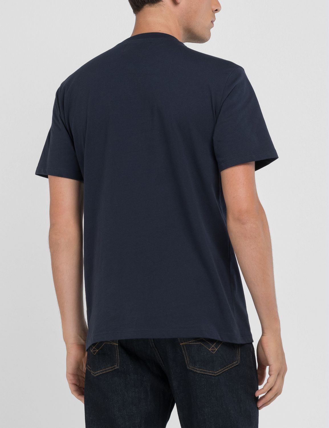 Replay T-Shirt mit kleinem Label auf Brusthöhe günstig online kaufen