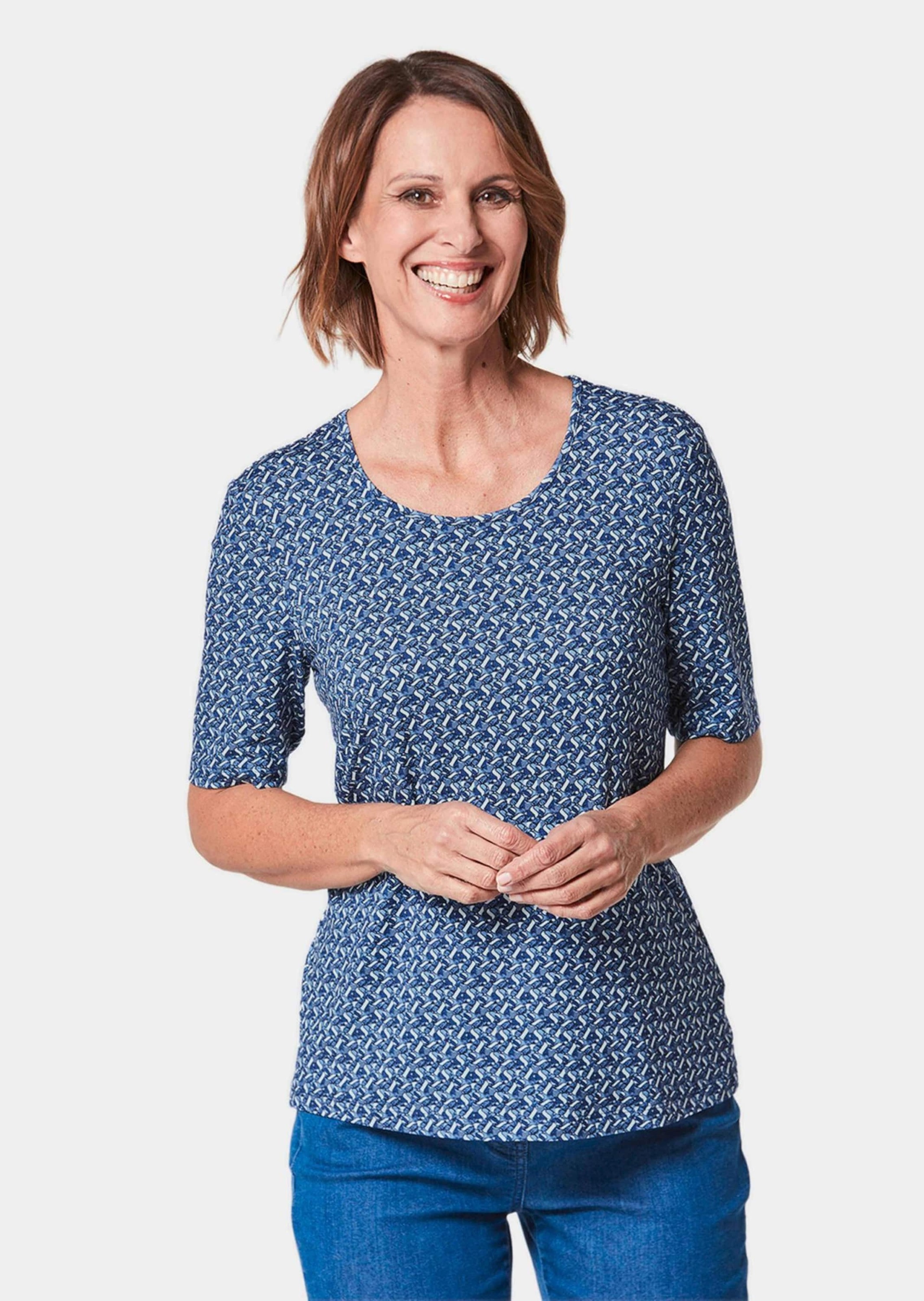 GOLDNER 2-in-1-Shirt "Kurzgröße Bedruckte T-Shirts im Doppelpack" Ohne günstig online kaufen