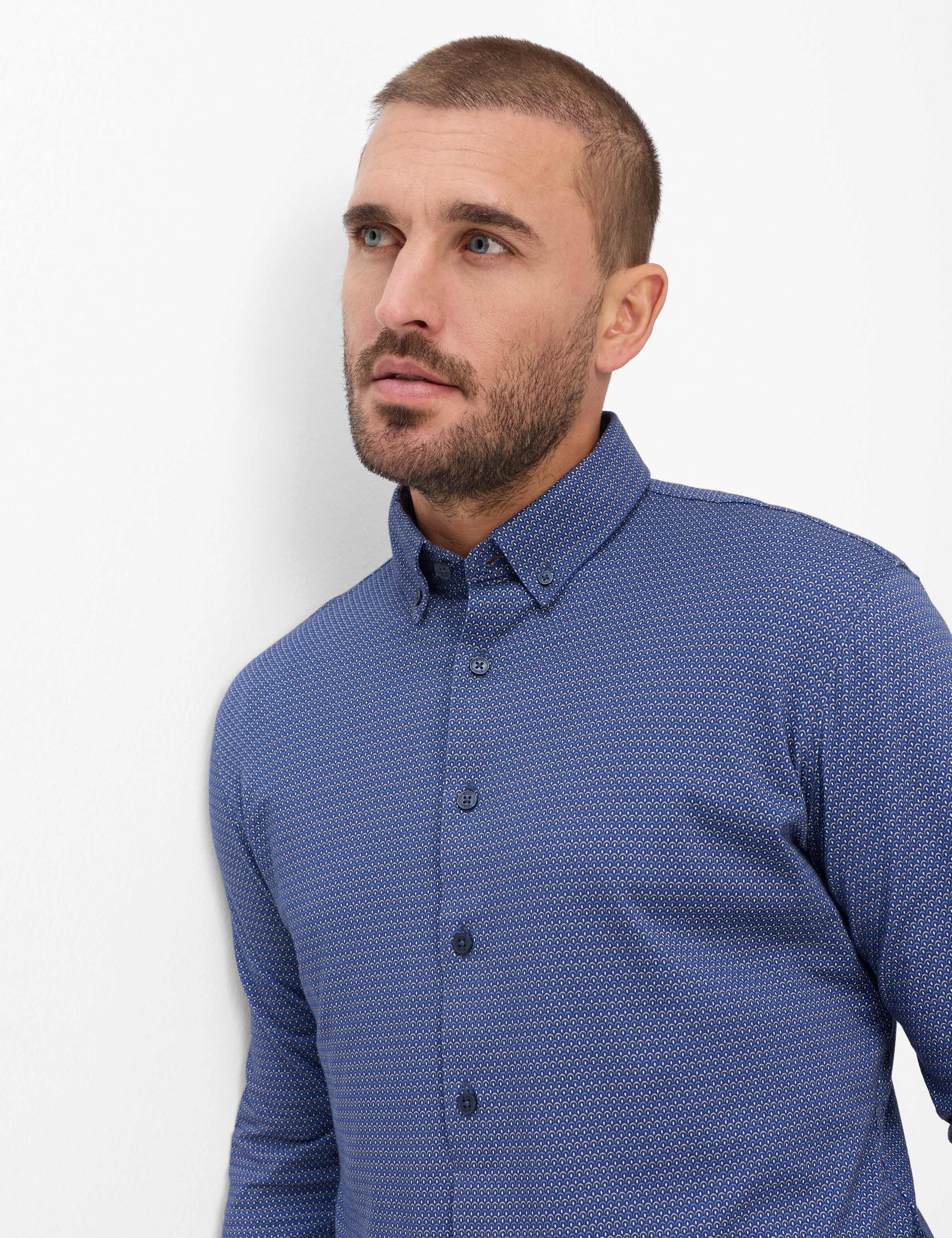 Brax Businesshemd »Style DANIEL« Jersey: Langarmhemd aus reiner Baumwolle