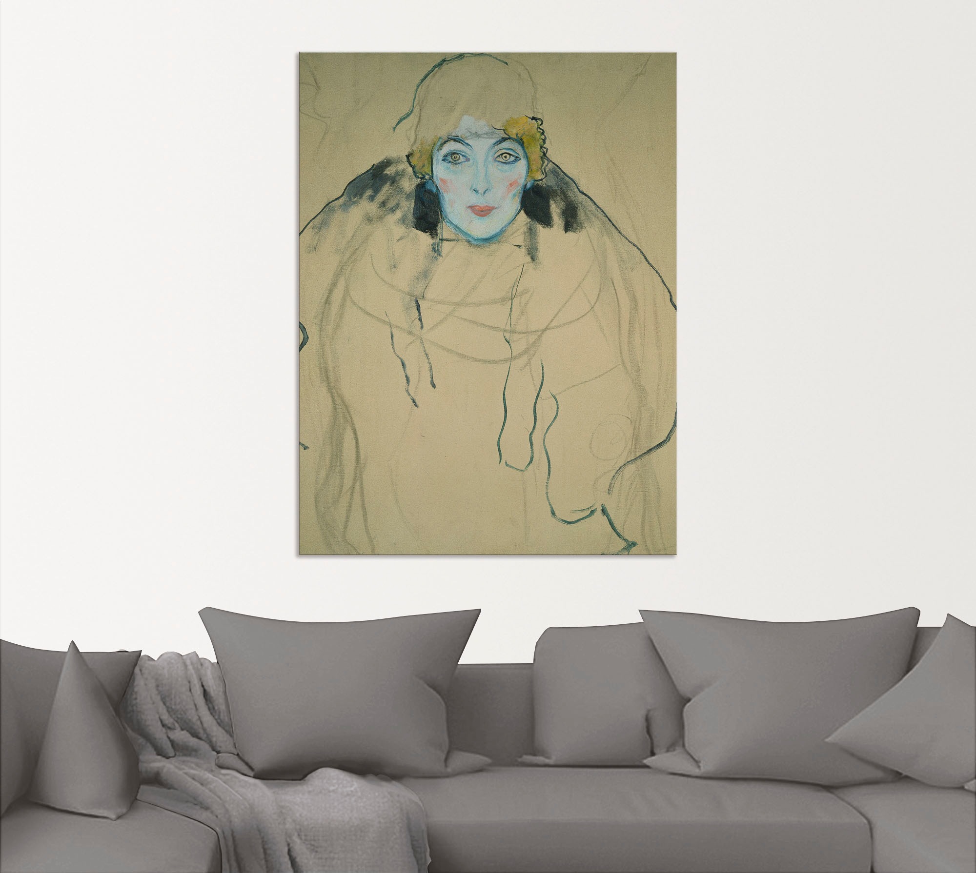 Artland Leinwandbild »Frauenkopf. 1918«, Frau, (1 St.), auf Keilrahmen gespannt