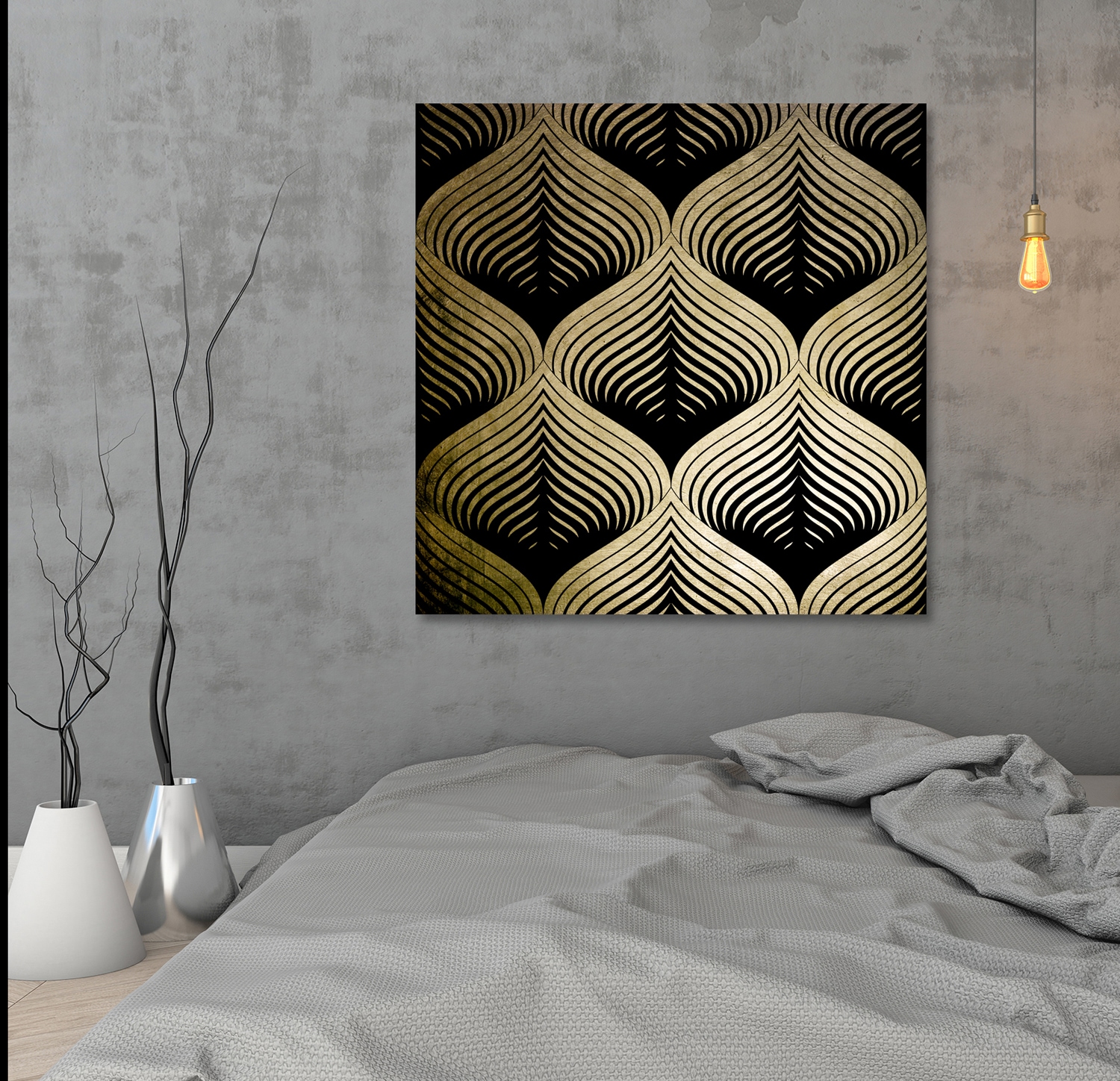 OTTO home Acrylglasbild "Blätter - Acrylbilder mit Blattgold veredelt" Blät günstig online kaufen