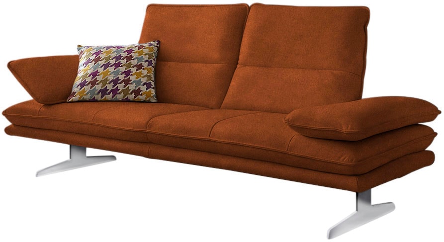 W.SCHILLIG 2-Sitzer "broadway, Designsofa mit tollem Sitzkomfort, Breite 216cm" Sitztiefenverstellung, Kopfteil- & Seitenteilverstellung, Breite 216cm