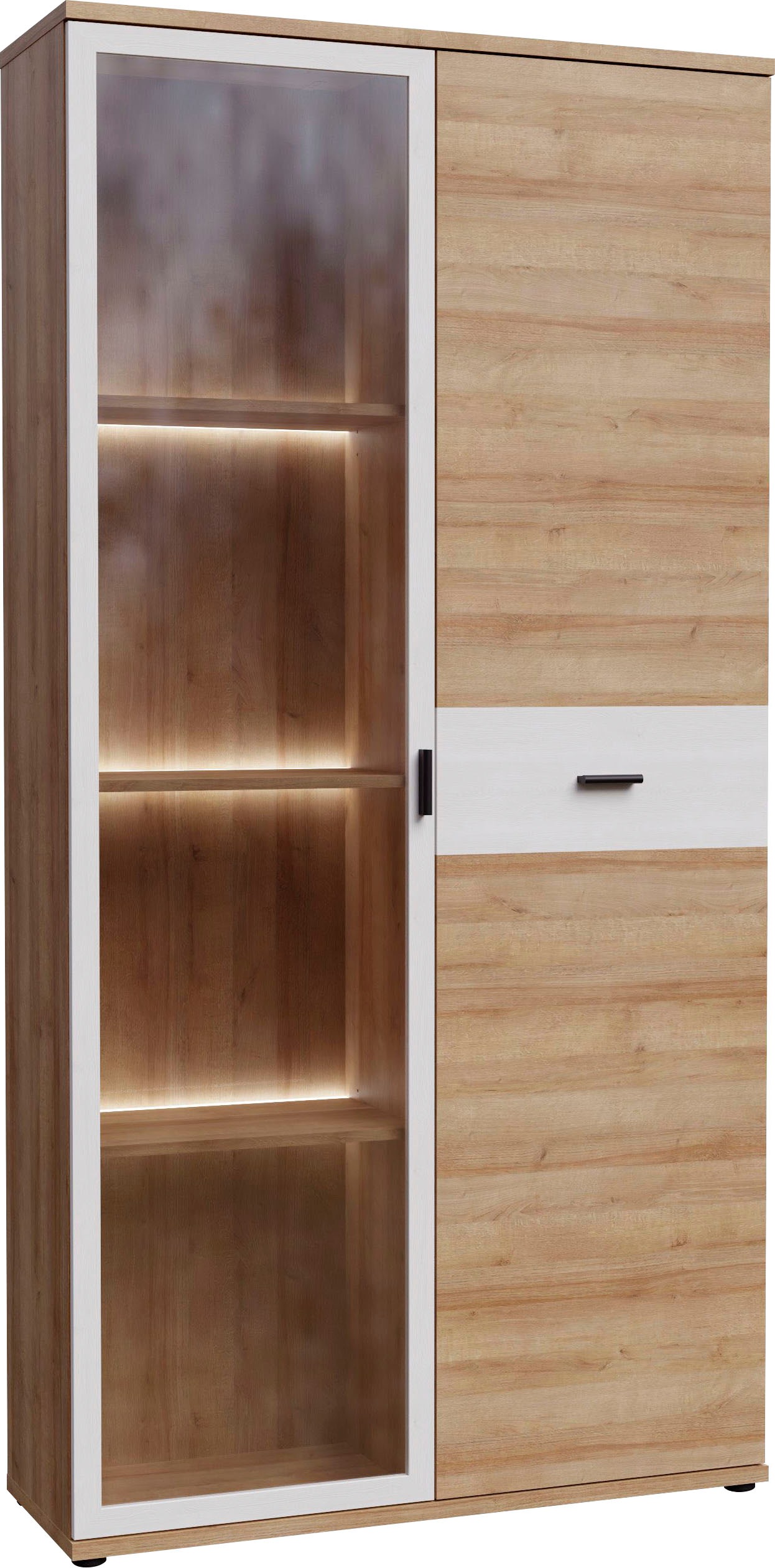 FORTE Vitrine "Chesapeak große Highboard inkl. Beleuchtung, 1 Glastür, Höhe günstig online kaufen