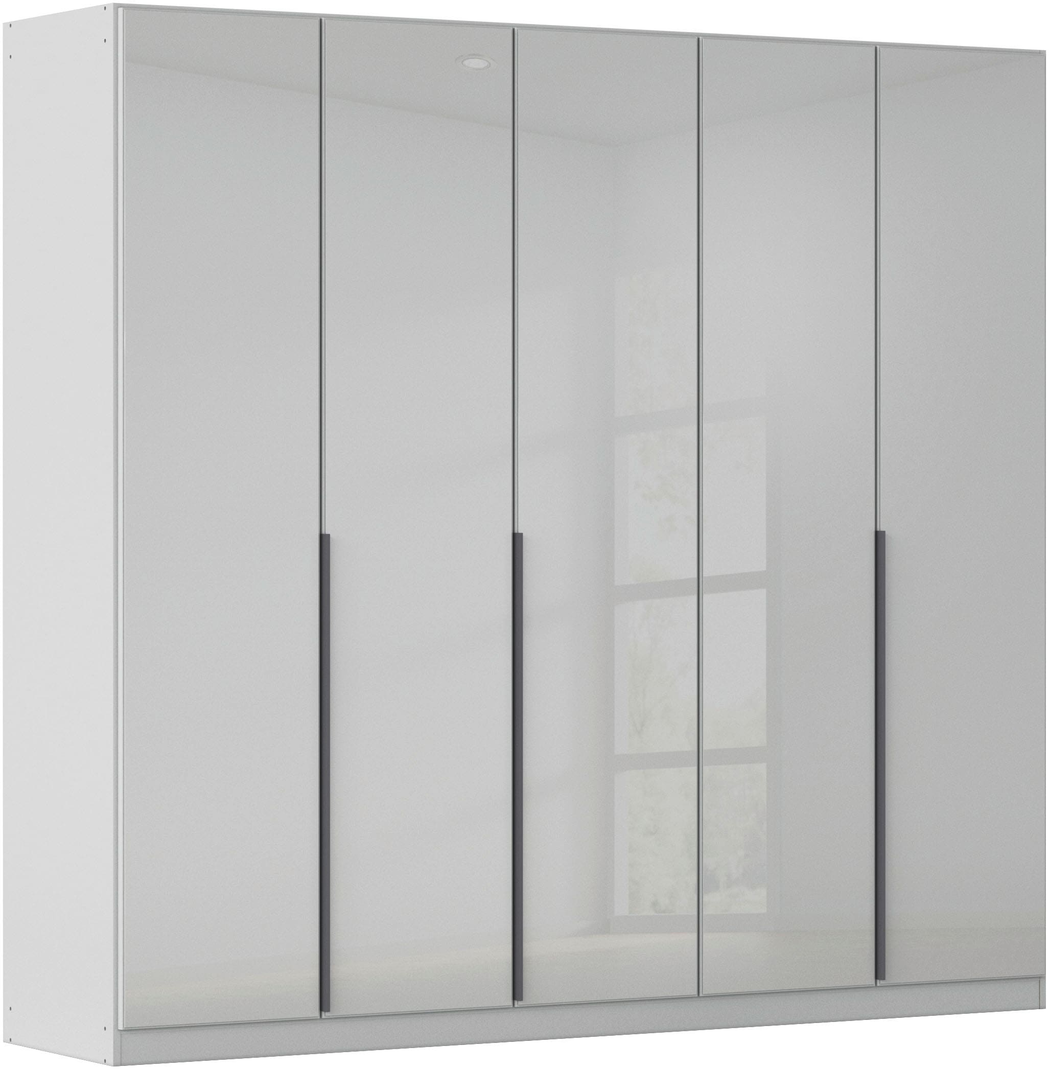 OTTO home Drehtürenschrank "Kleiderschrank Kleiderschränke Schrank Garderobe AGORDO mit Glasfront" in zwei Griff-Farben, Breiten 91-405 cm, durchdachte Innenausstattung, in 8 Breiten und 2 Höhen MADE IN GERMANY