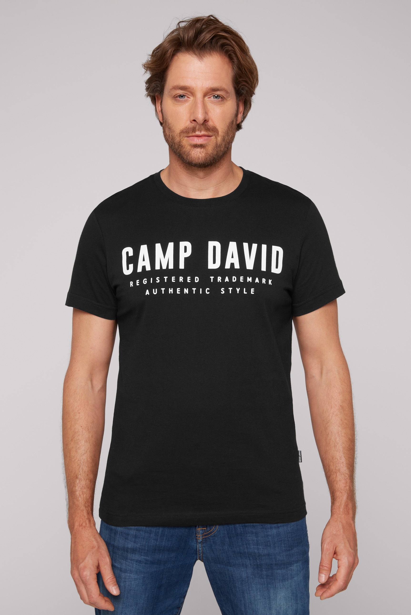 CAMP DAVID Marškinėliai su Logo Print ant der Vor...