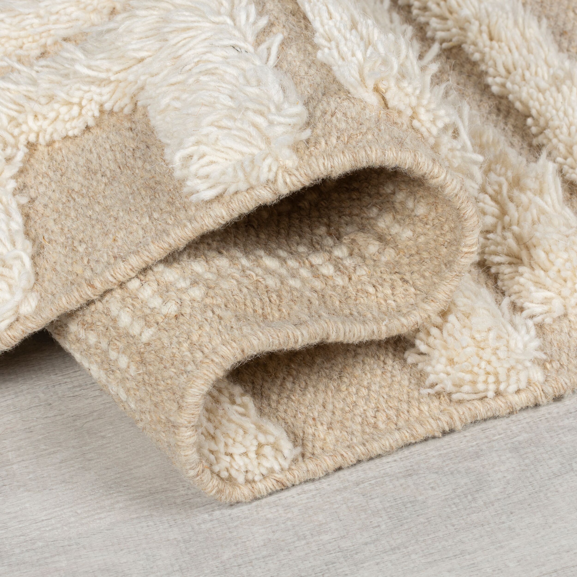 FLAIR RUGS Wollteppich »Greek Key«, rechteckig, 5 mm Höhe, Shaggy Wolle