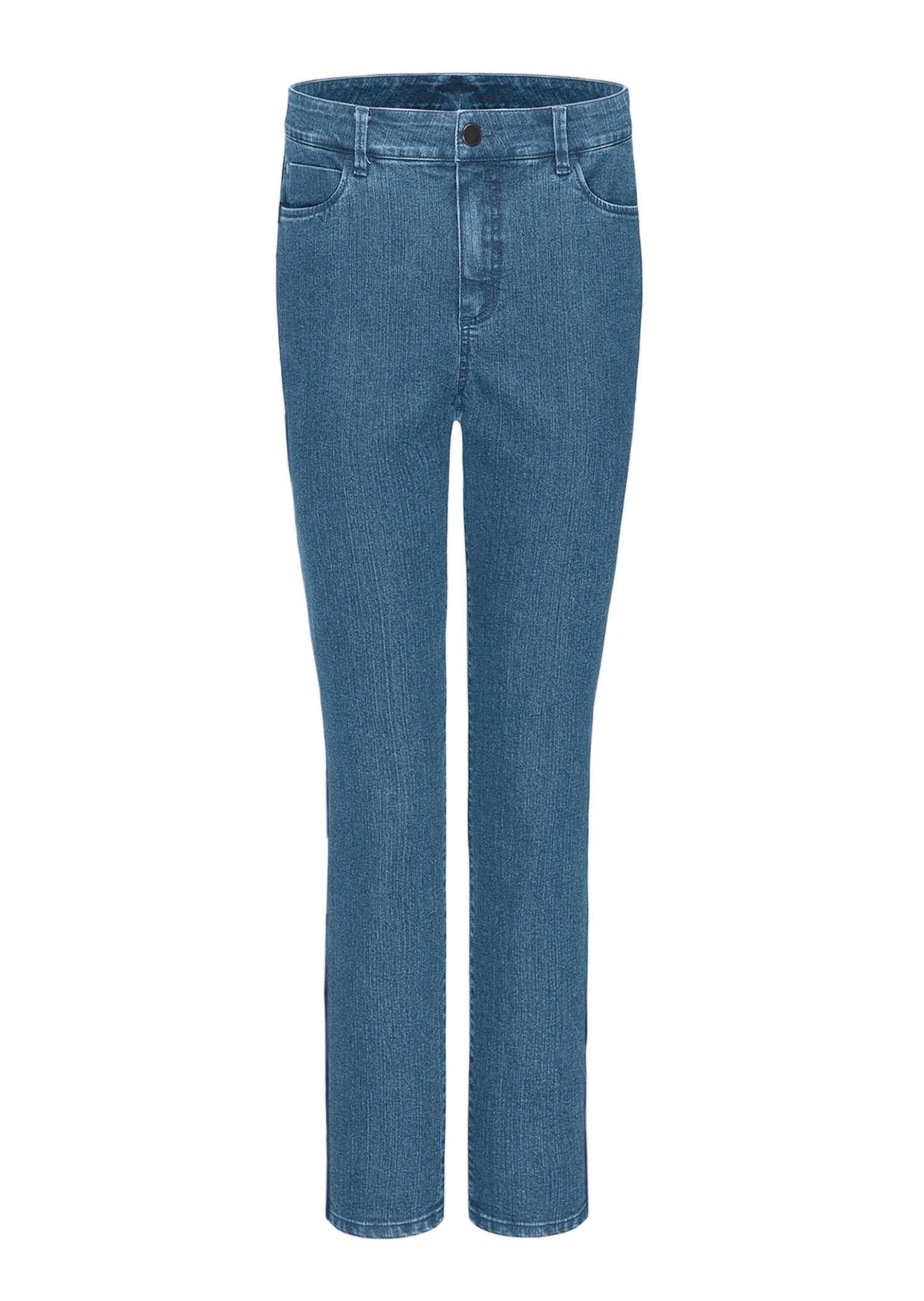 GOLDNER Regular-fit-Jeans "Angesagte Jeanshose mit farbenfrohem Galon" günstig online kaufen