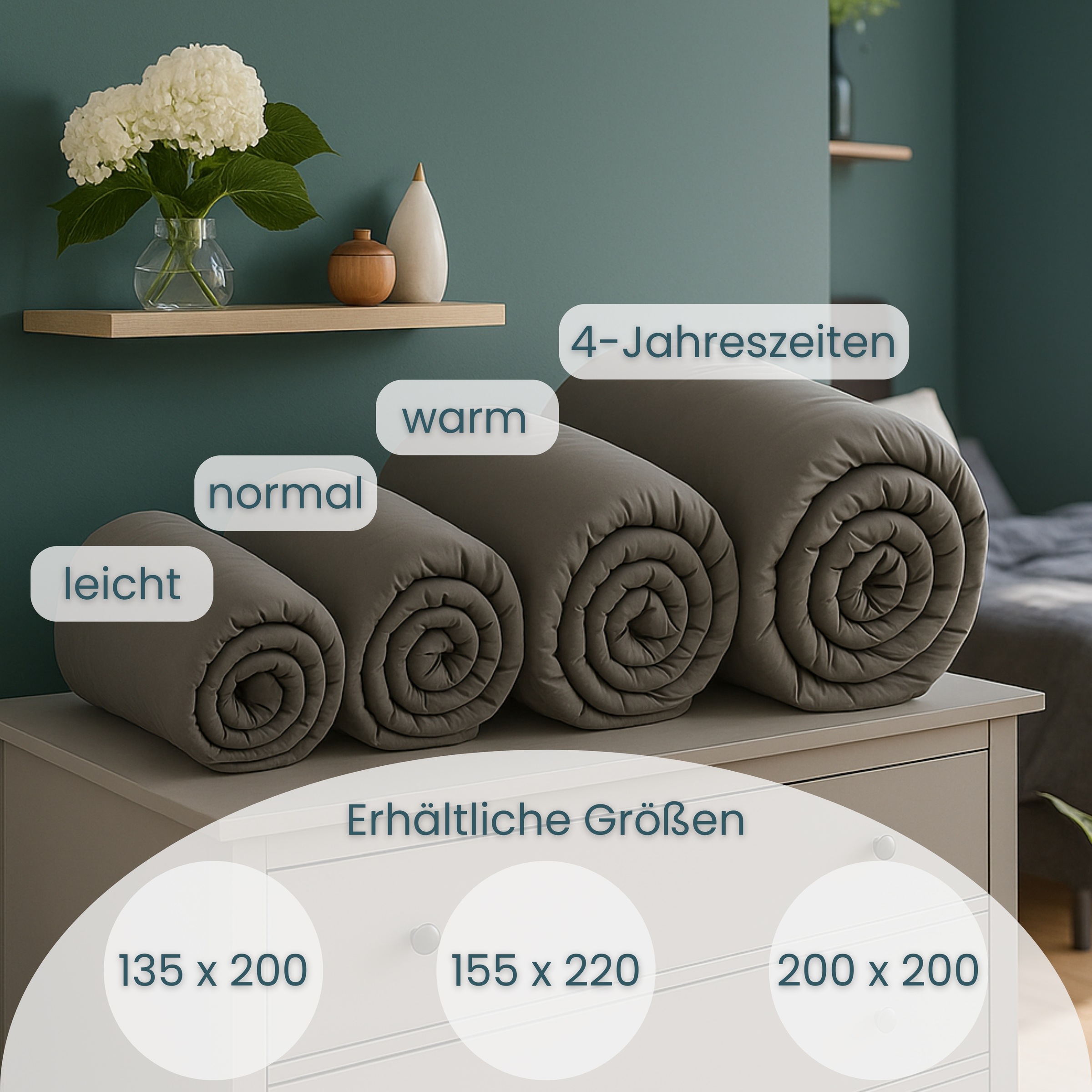 Thumbnail - OTTO home Microfaserbettdecke + Microfaserkissen "Clarra Spar Set, Decke + Kissen 135x200, 155x200 cm & weitere Größen" ...