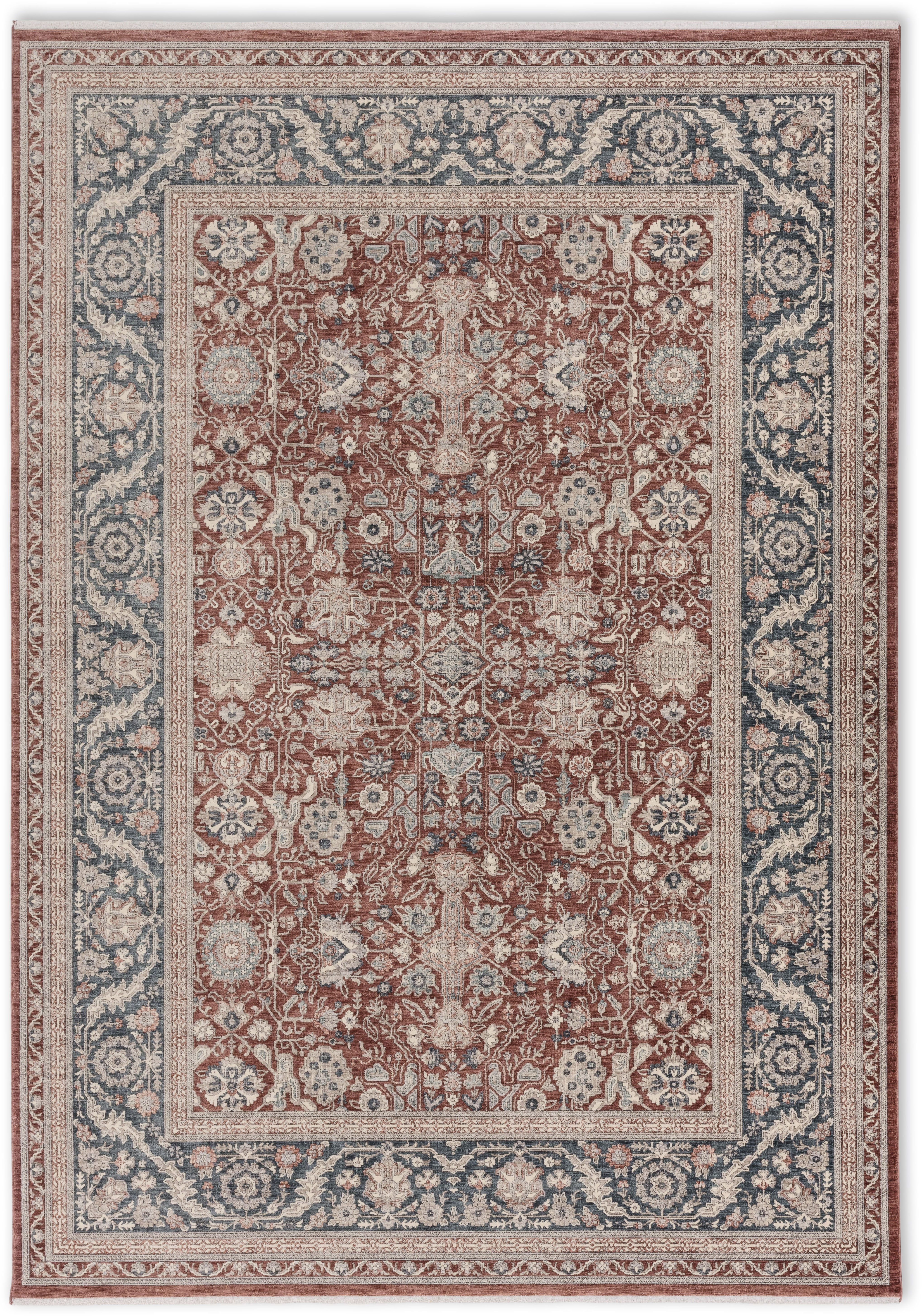 ASTRA "Tropea 241" rechteckig 6 mm Höhe Vintage, leichter Glanz, hochwertiger Kurzflor, Orientalisch