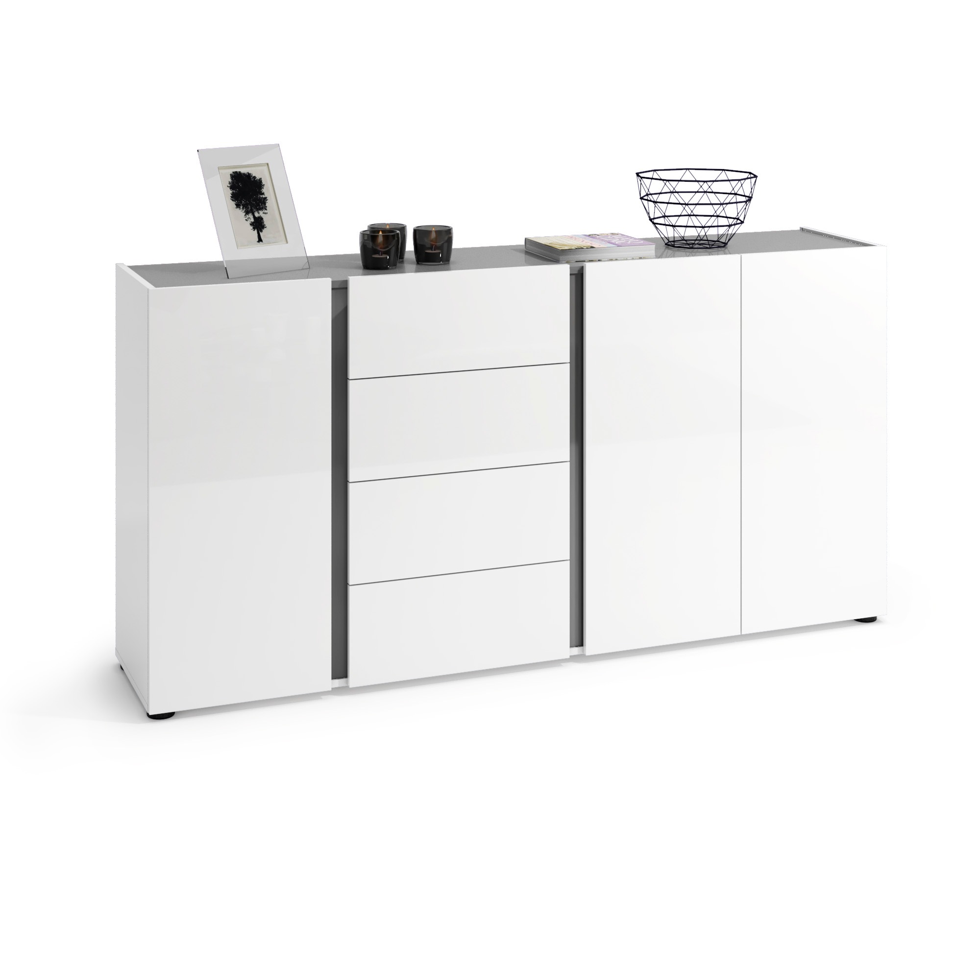 Home affaire Sideboard "Atrium" 1 Stk. tlg. günstig online kaufen