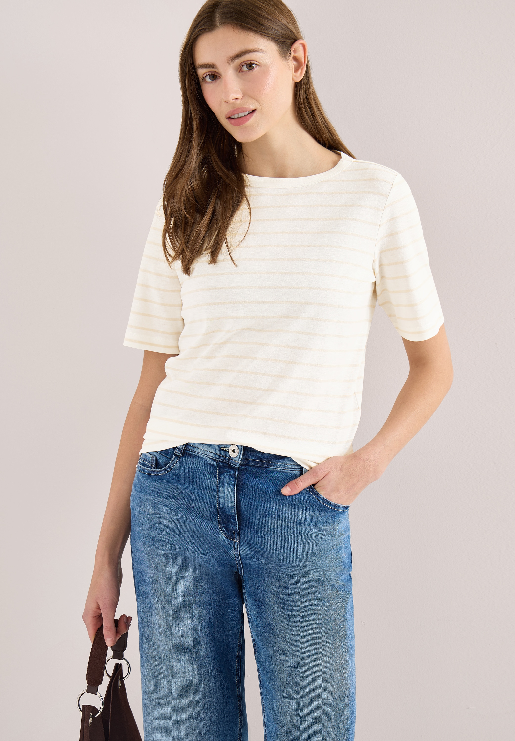 Cecil T-Shirt aus reiner Baumwolle günstig online kaufen