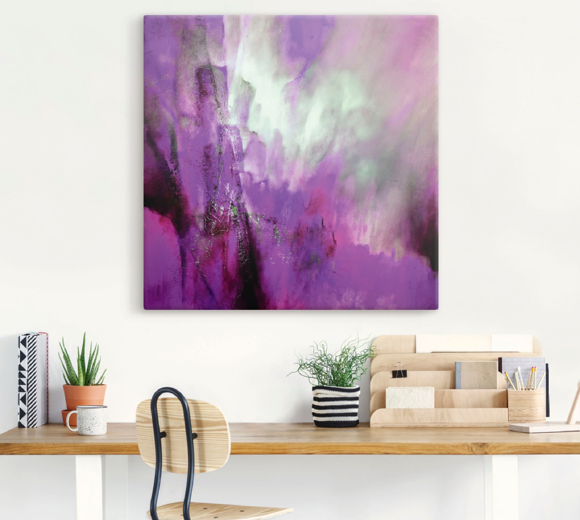 Artland Wandbild »Rosa Licht«, Gegenstandslos, (1 St.), als Alubild, Outdoorbild, Leinwandbild, Poster in verschied. Größen