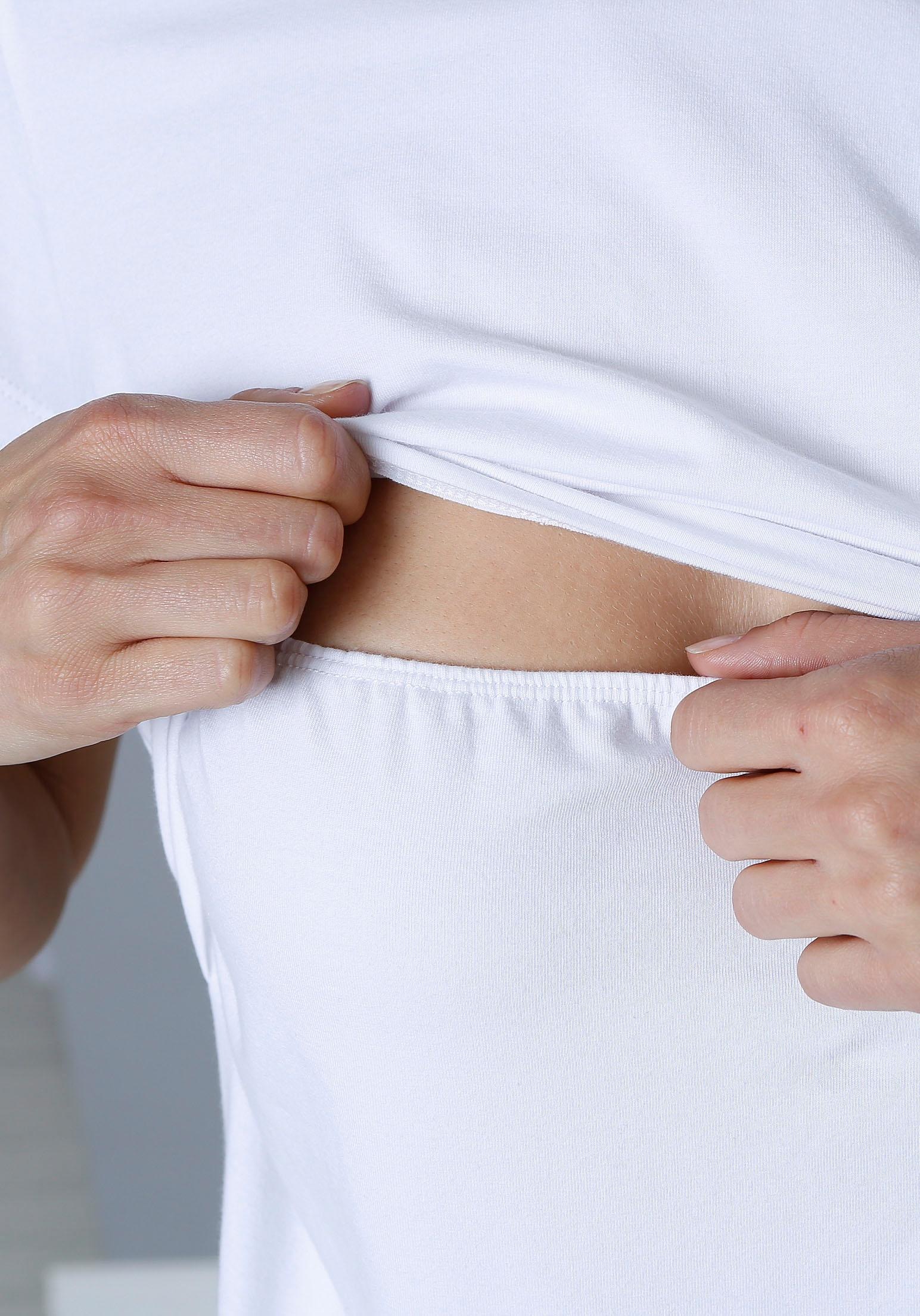 Thumbnail - Neun Monate Umstandsshirt ", 2er Pack T-Shirts für Schwangerschaft und Stillzeit", 2 Stk. kurzärmelig, figurbetonte Pass...