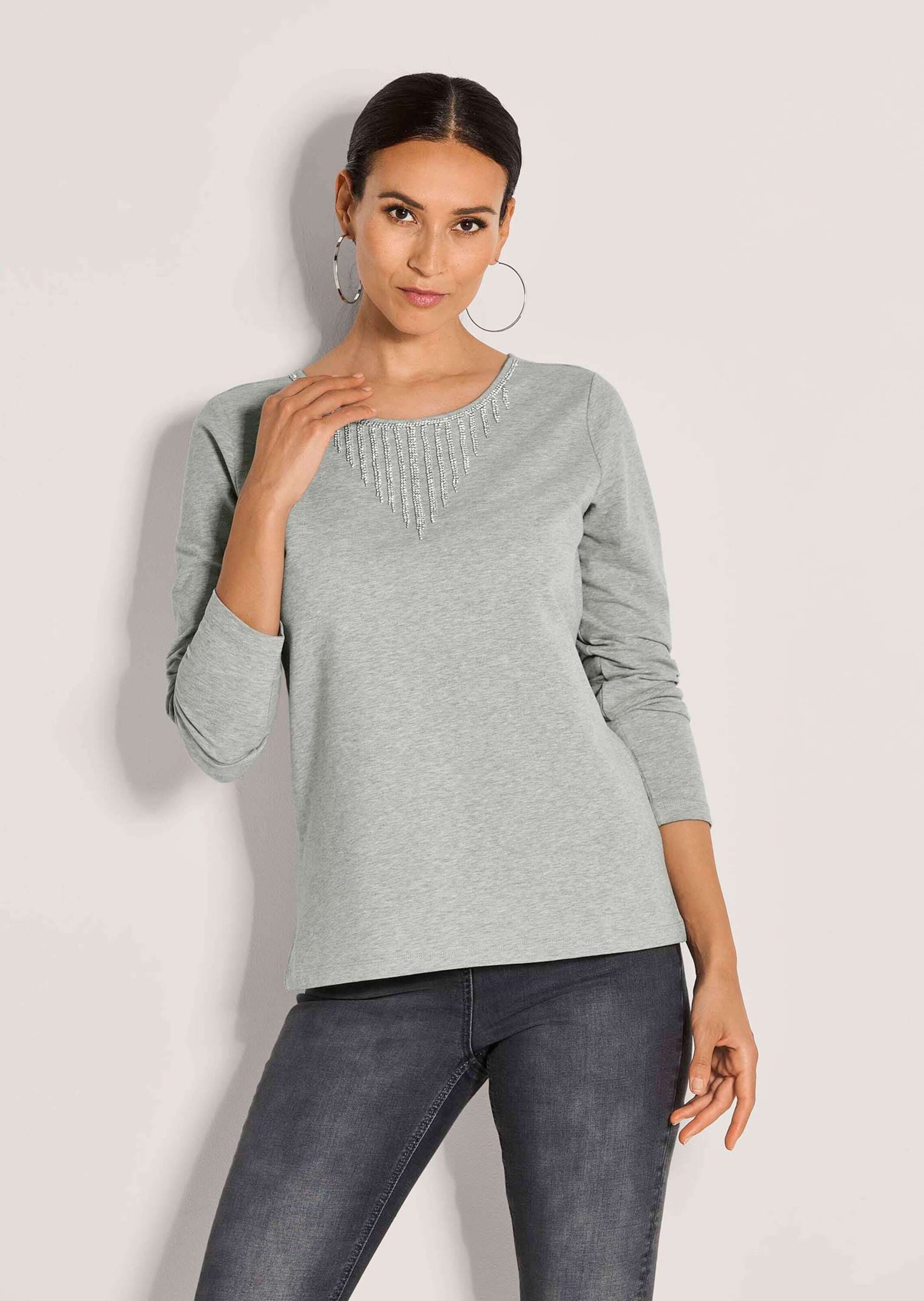 MADELEINE Langarmshirt »Sweatshirt Glamouröser Pullover, Strassakzente«