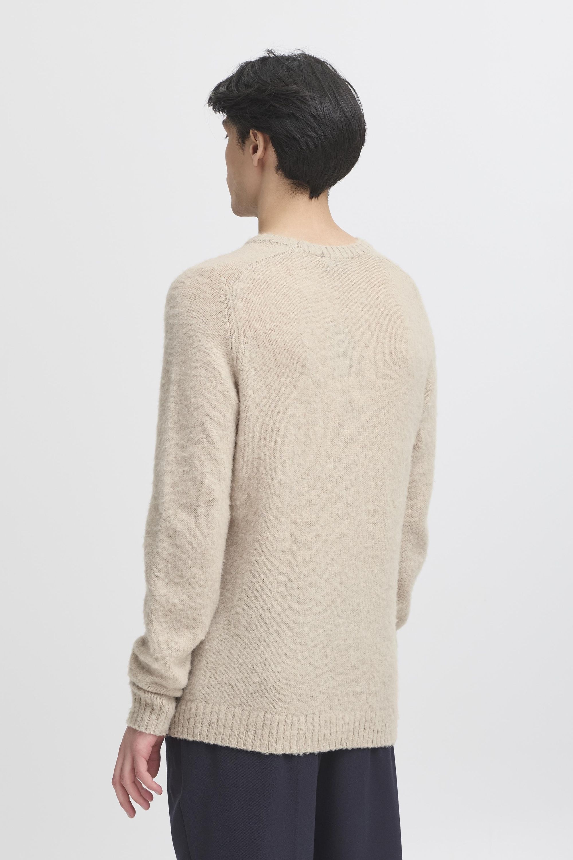 Strickfleece-Pullover CASUAL FRIDAY "Strickpullover CFBERT", Herren, Gr. 3XL, beige (silber lining), Obermaterial: 50% Wolle mw. 50% Polyamid PA., Pullover 3
