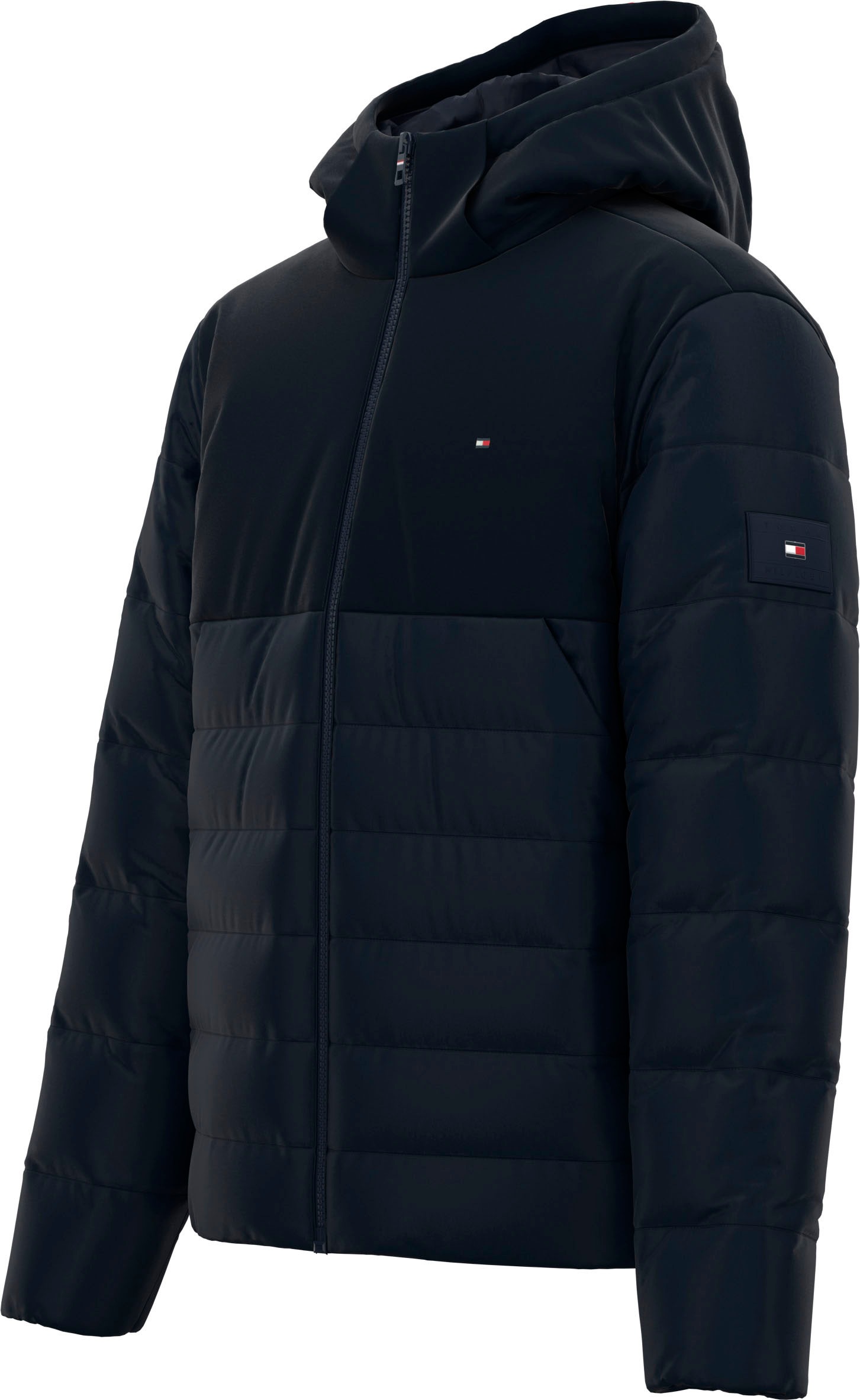 Tommy Hilfiger Steppjacke "CL MIXED MEDIA HOODED JACKET", mit Kapuze günstig online kaufen